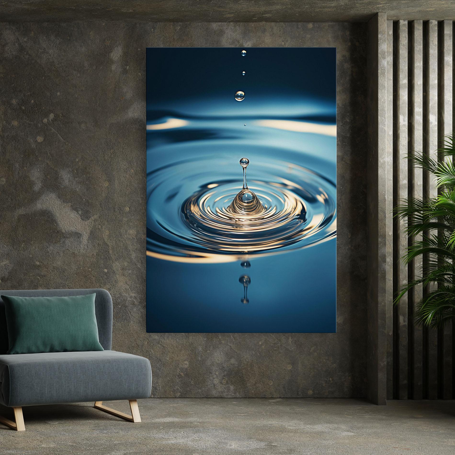 Картина на платно Cream Water Drop mockup 7