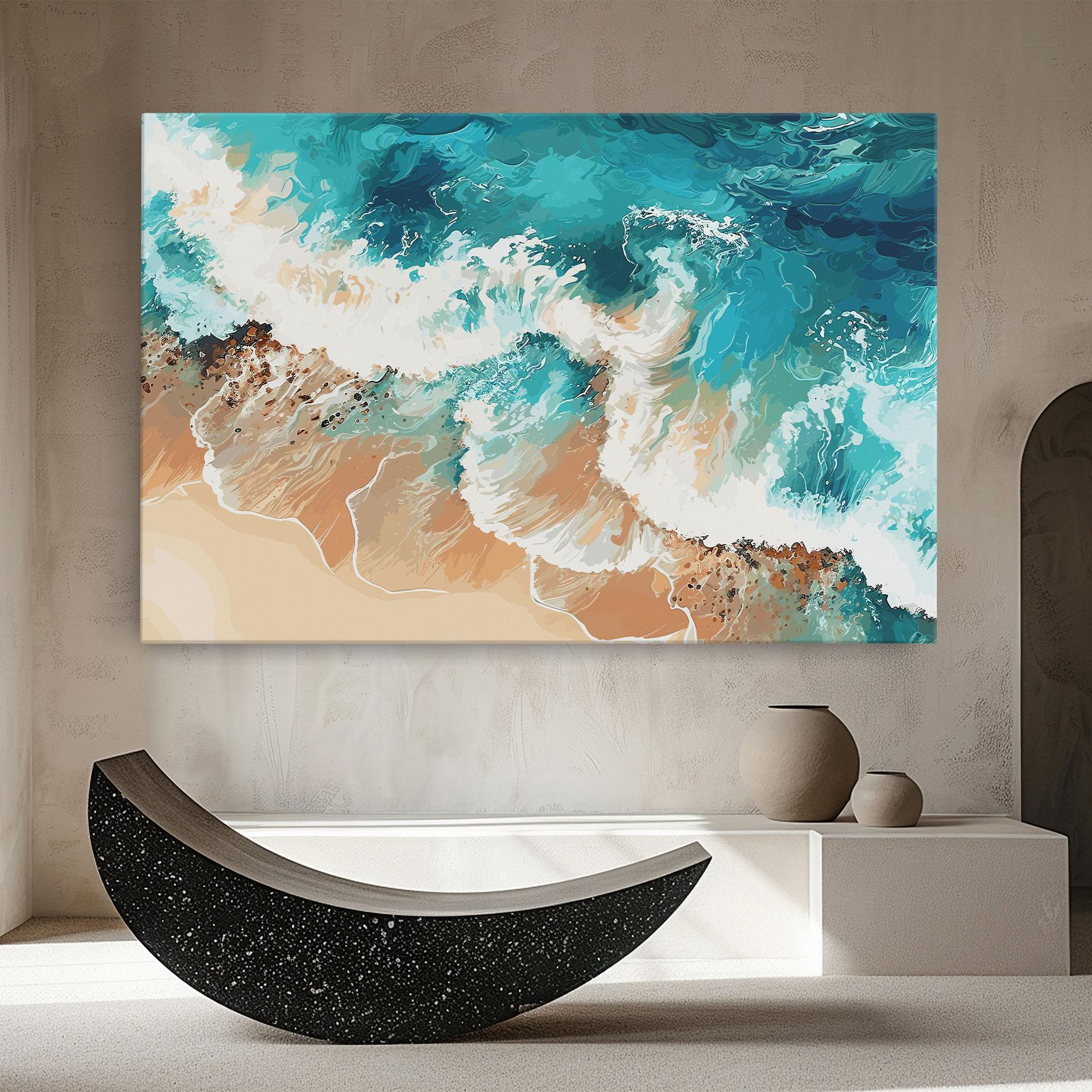 Картина на платно Artistic Waves mockup 8