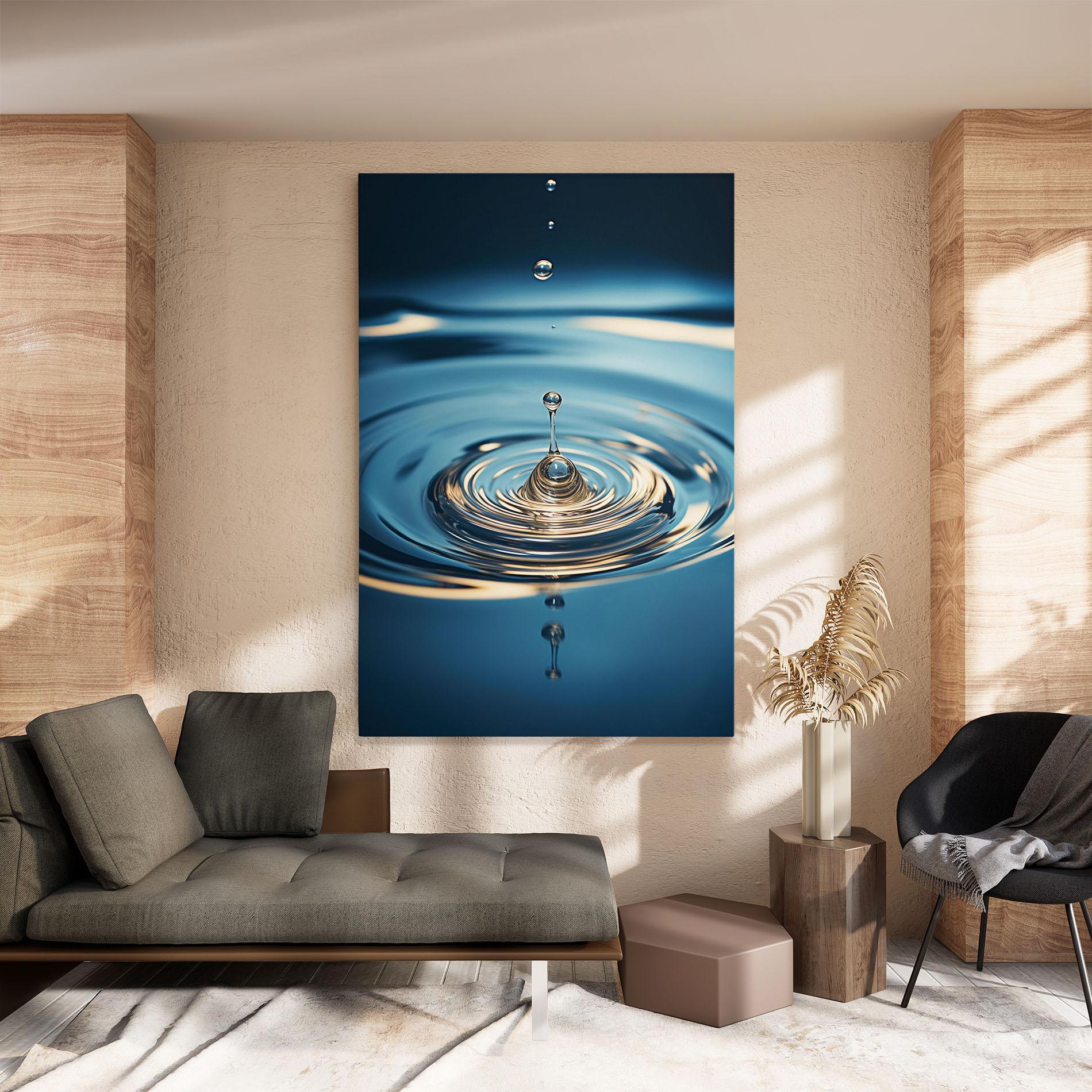 Картина на платно Cream Water Drop mockup 8