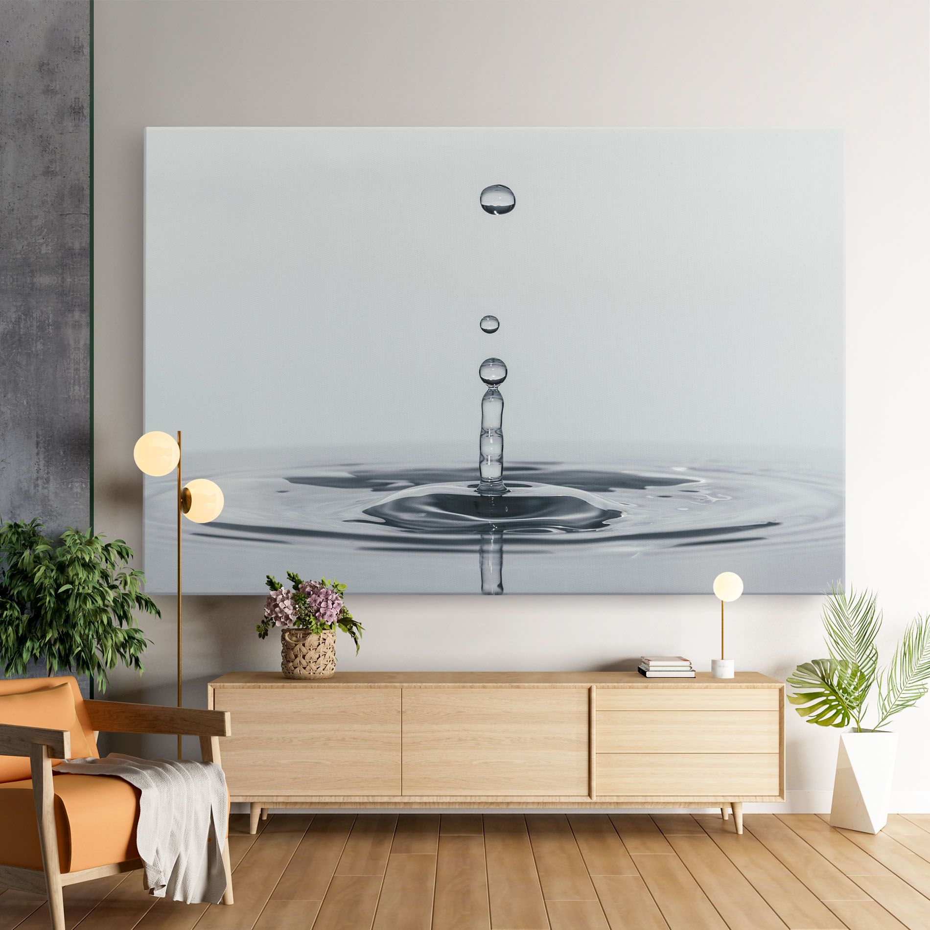 Grey Water Drop mockup 9