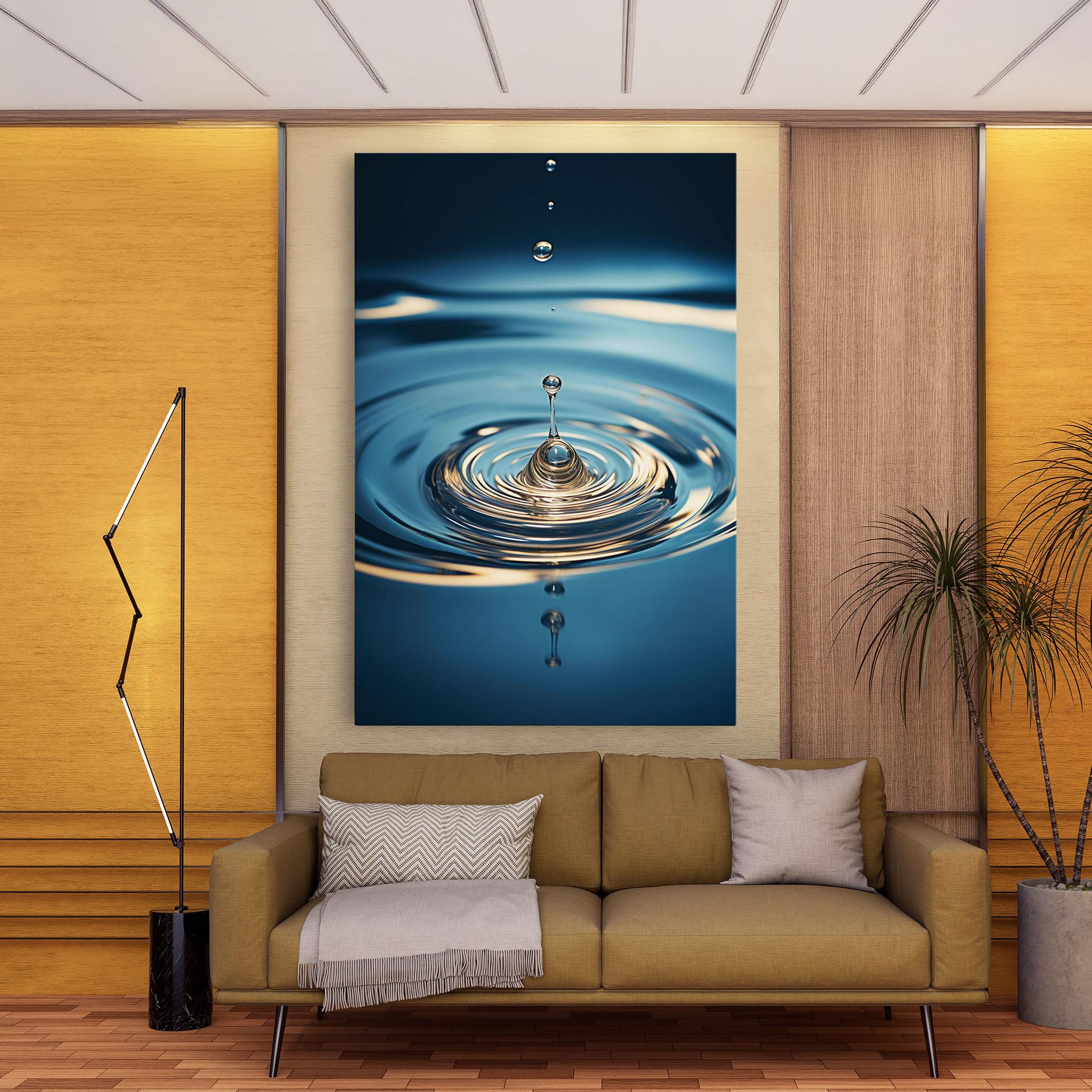 Картина на платно Cream Water Drop mockup 9