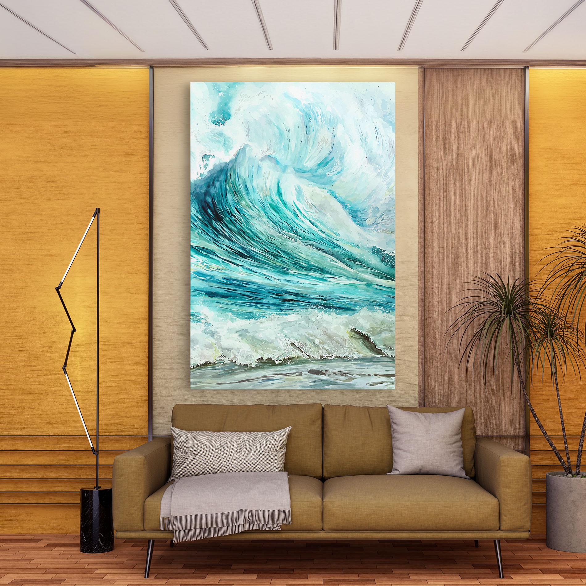 Картина на платно Sea Watercolor mockup 9