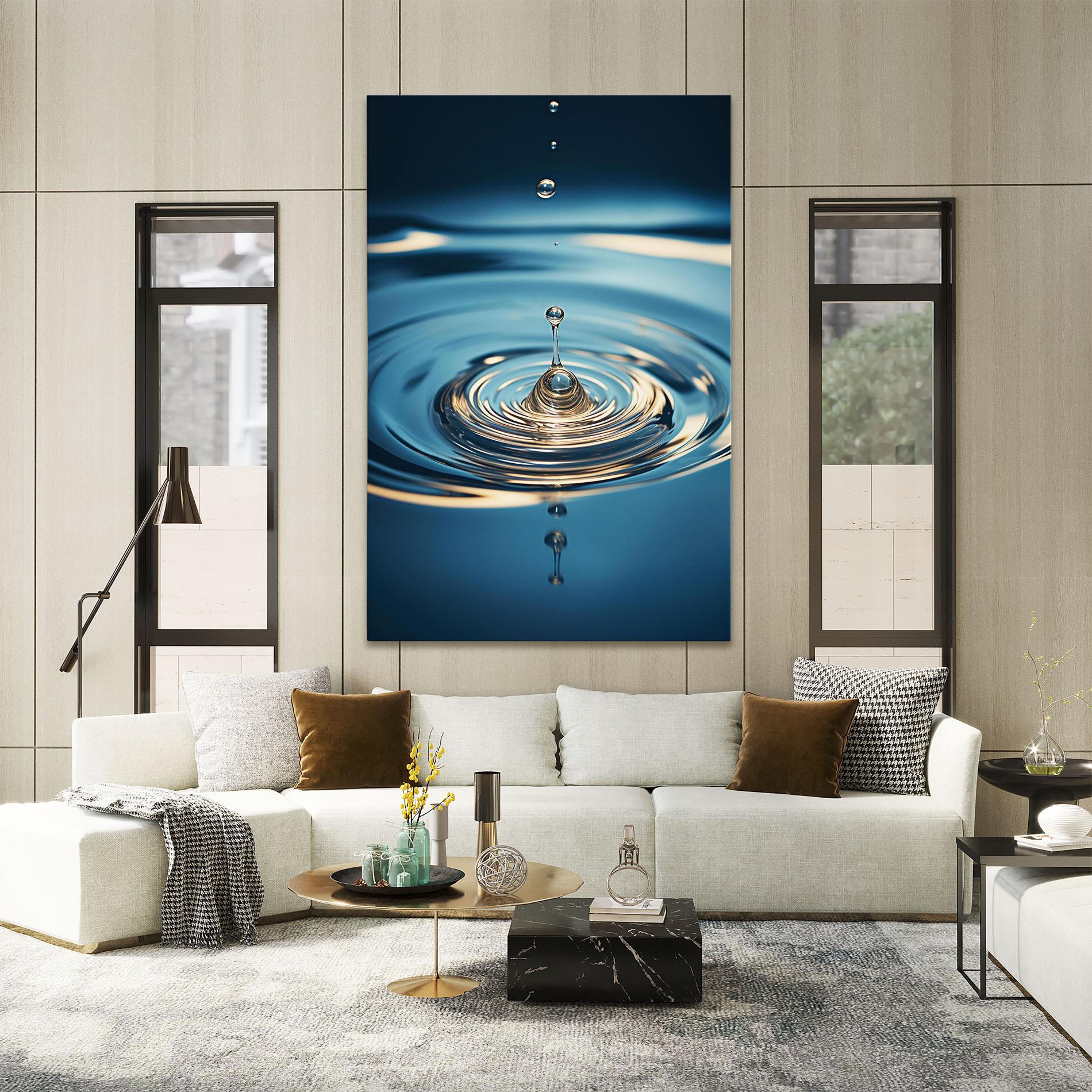 Картина на платно Cream Water Drop mockup 2