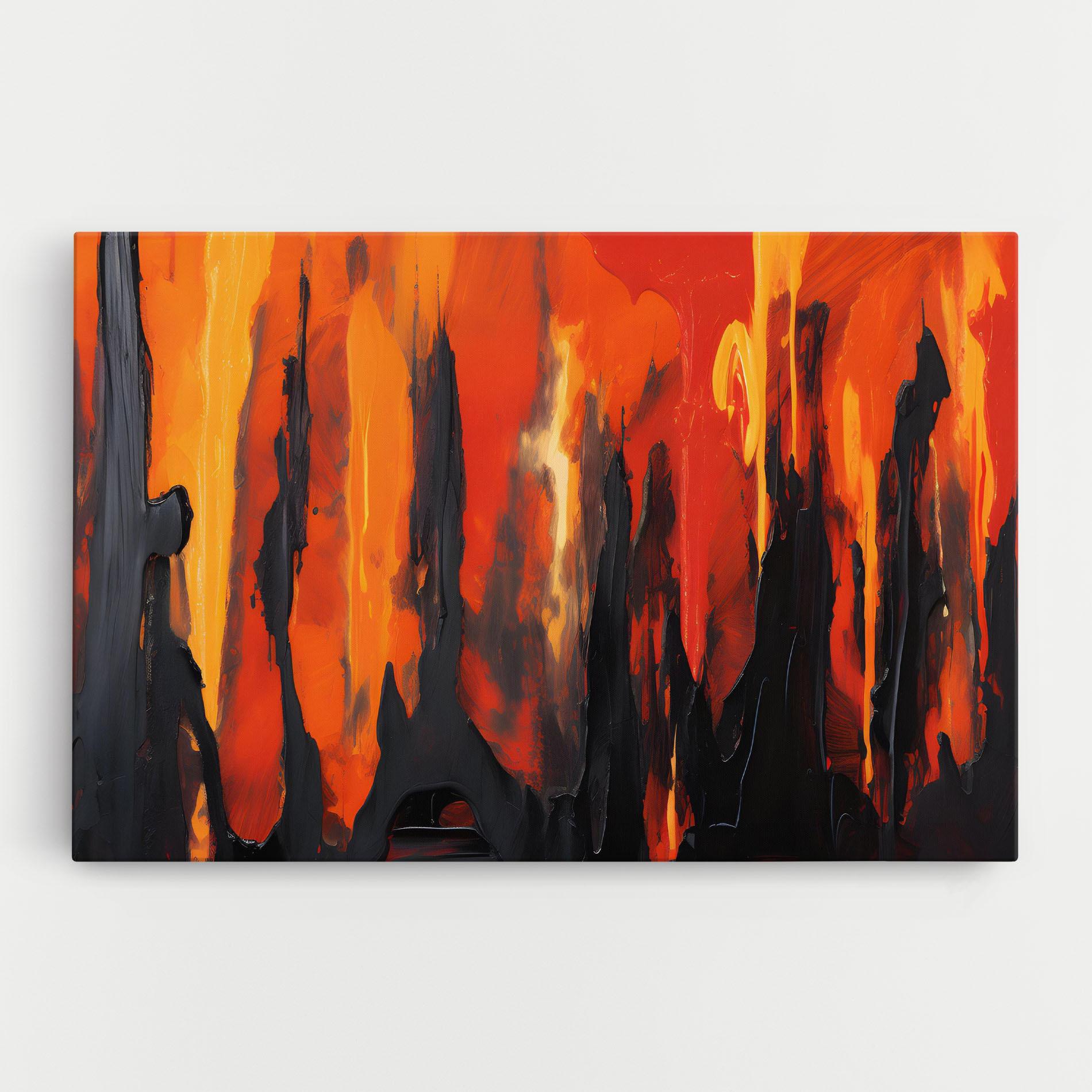 Картина на платно Abstract Fire Art mockup 0