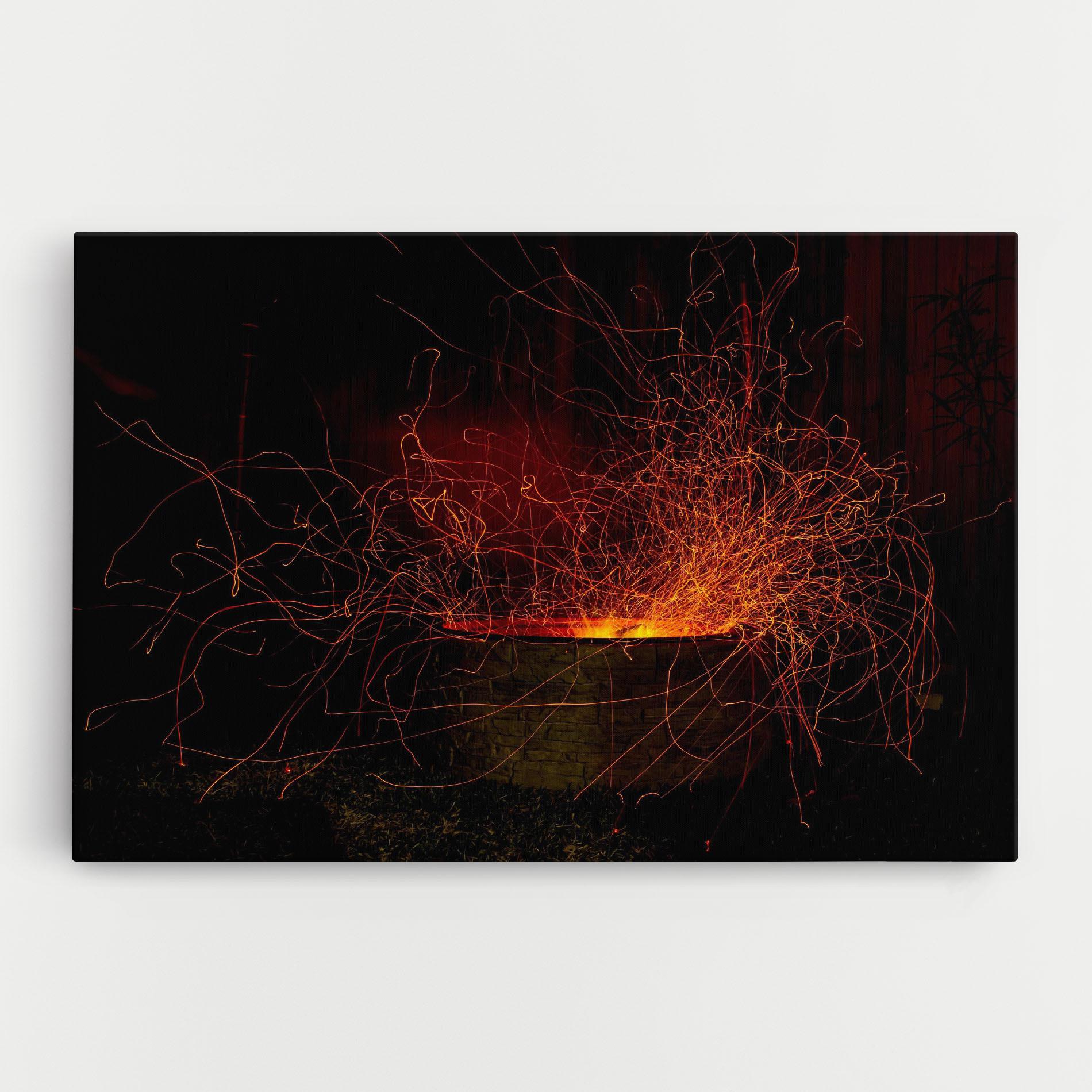 Картина на платно Fire Drawing Effect mockup 0