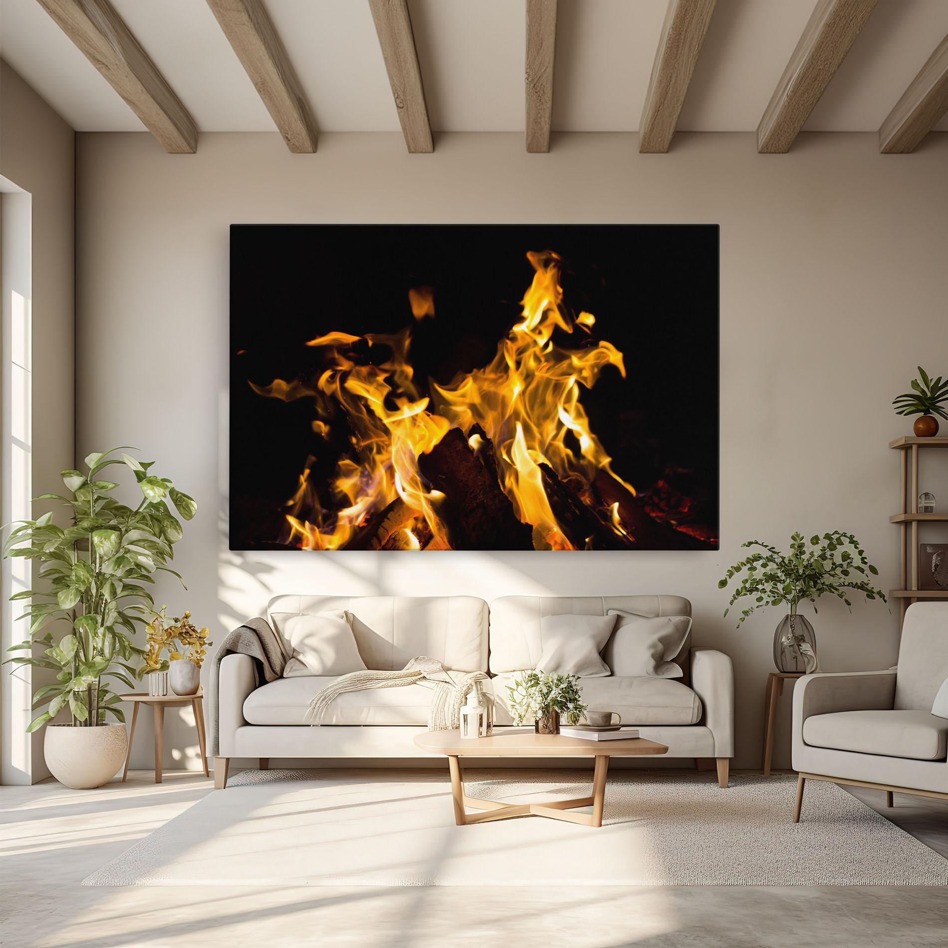 Картина на платно Fire Dance mockup 6