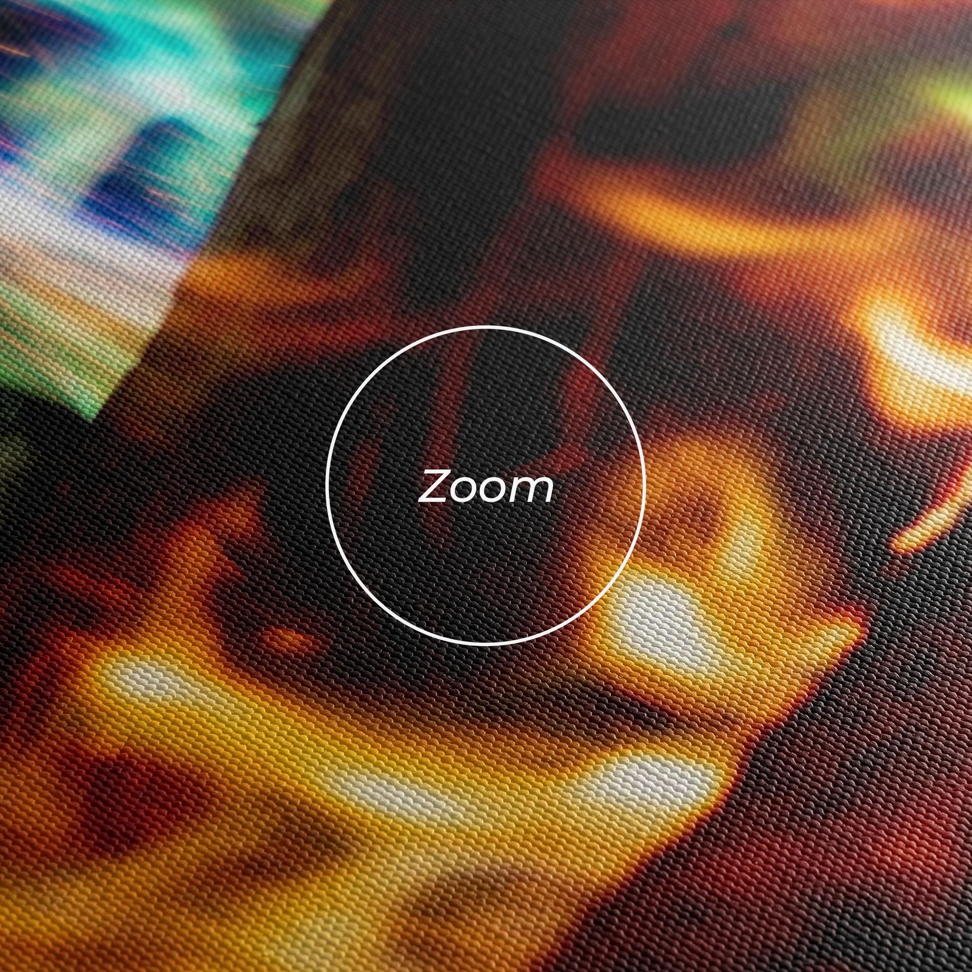 Картина на платно Blue Green Fire mockup 3