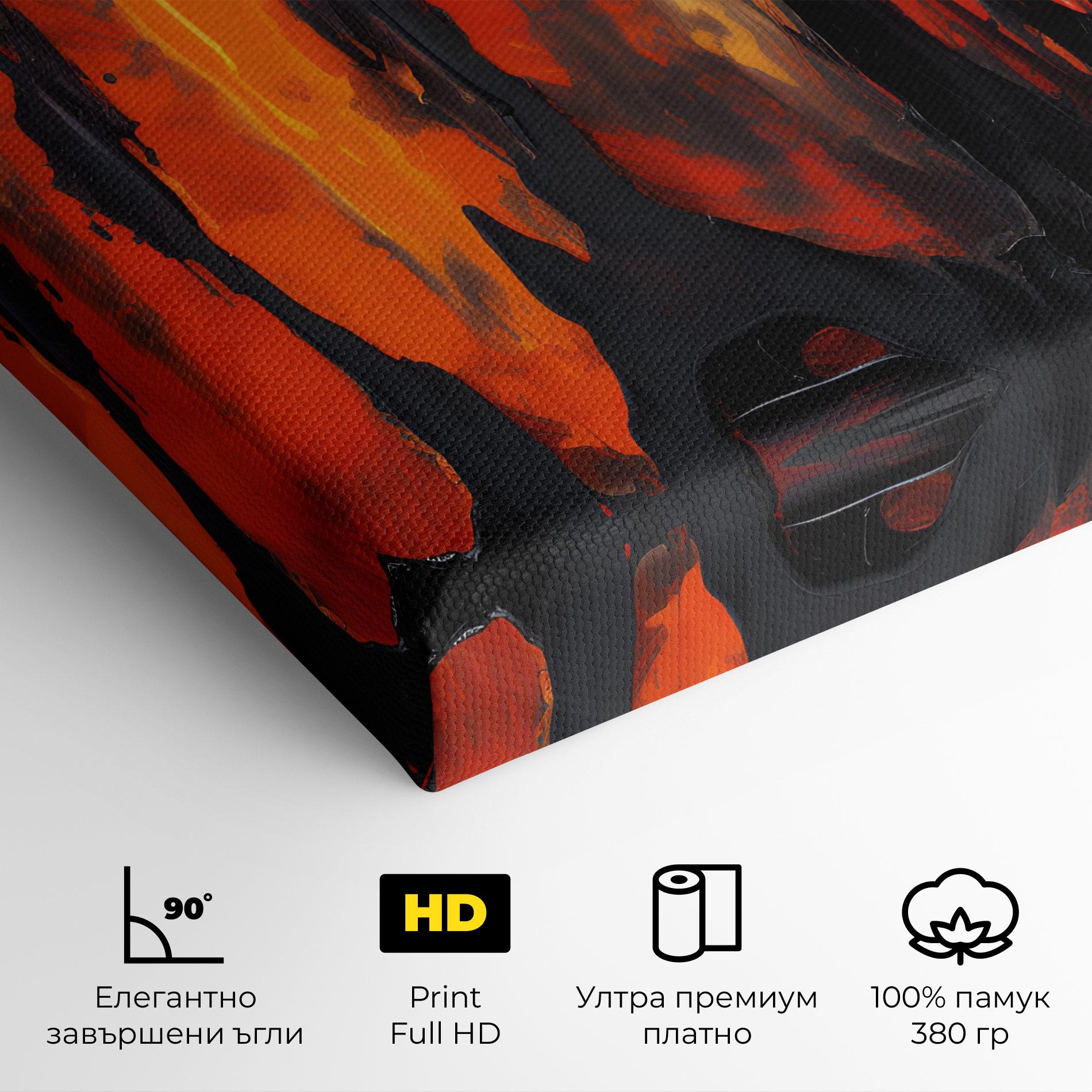 Картина на платно Abstract Fire Art mockup 4