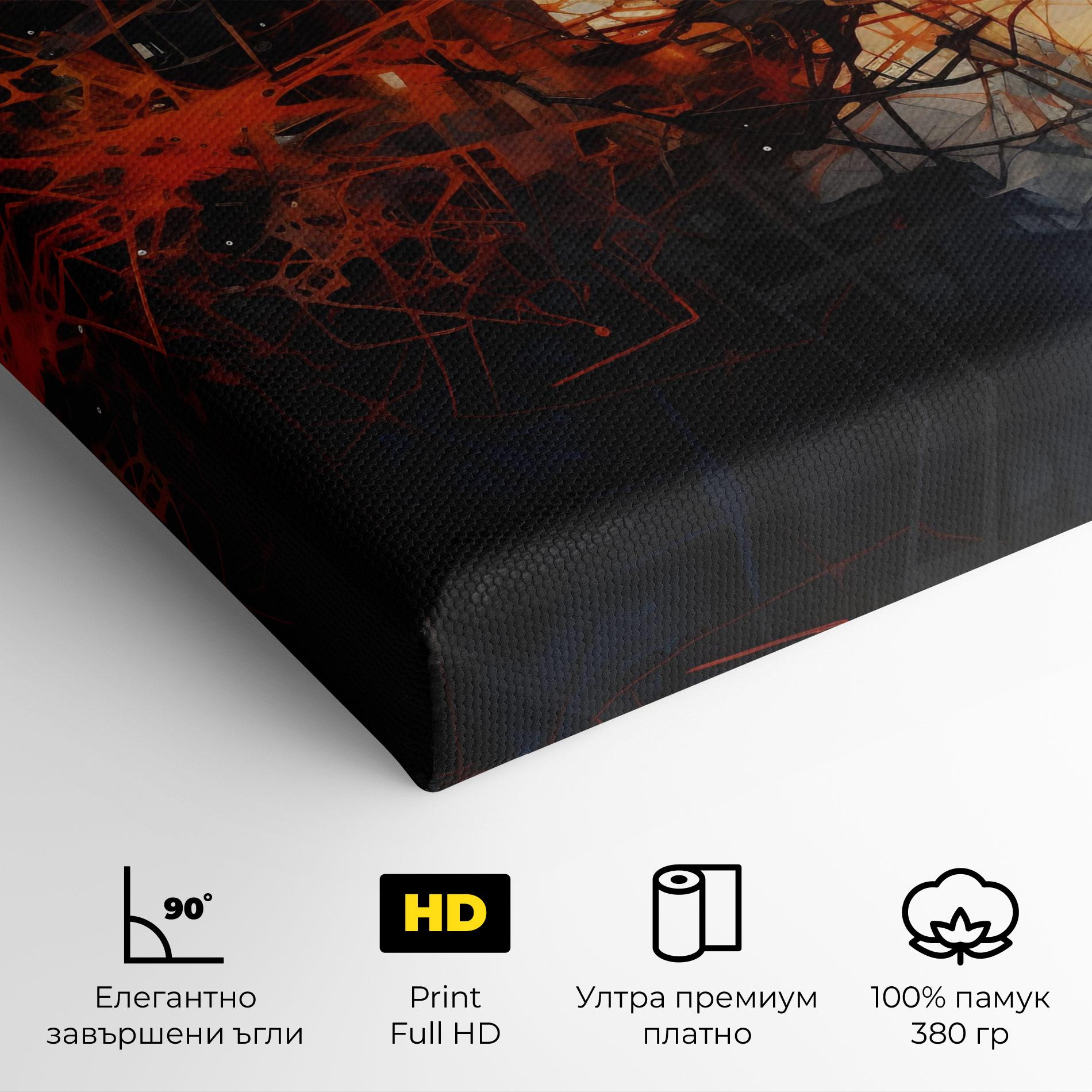 Картина на платно Abstract Fire Style mockup 4