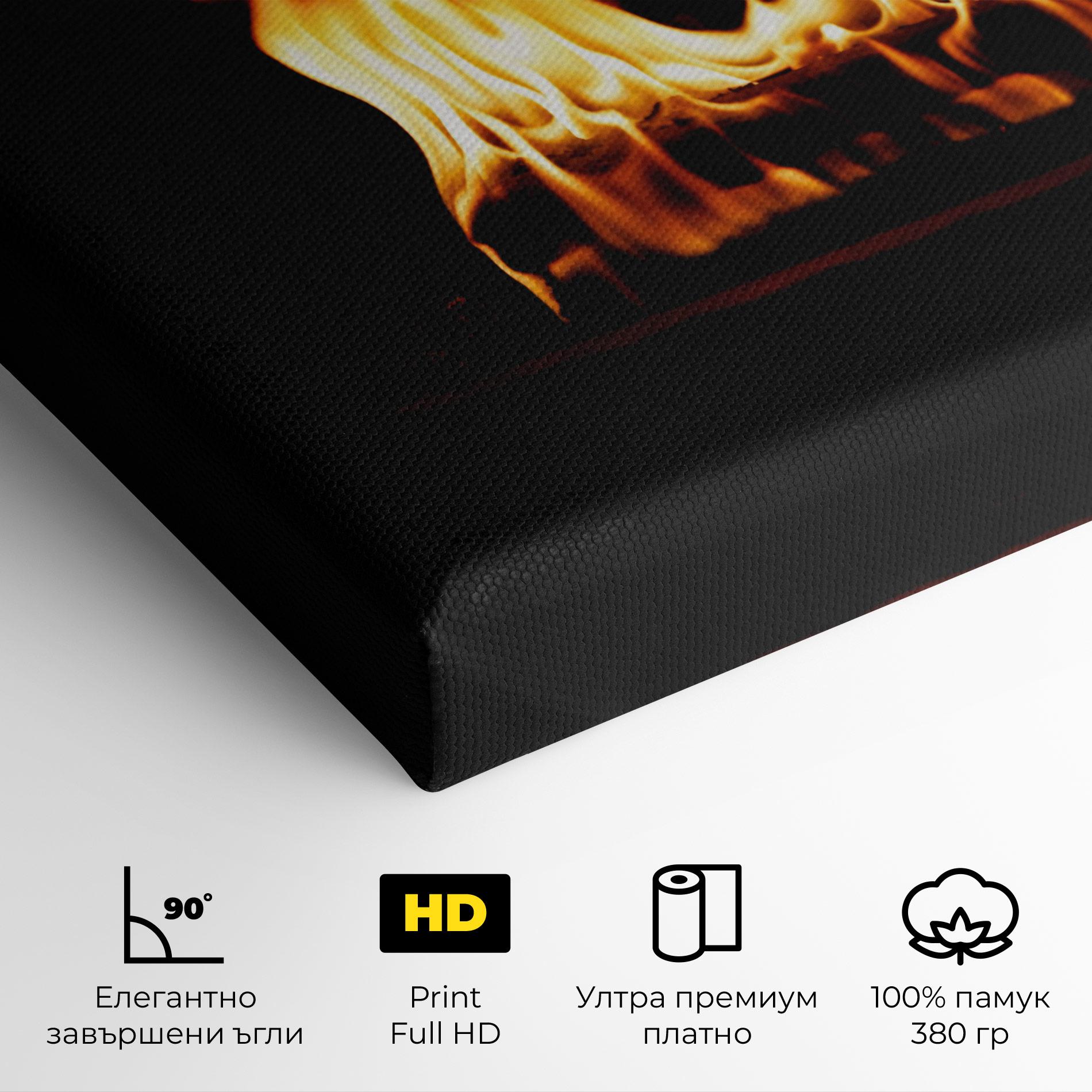 Картина на платно Calm Fire mockup 4