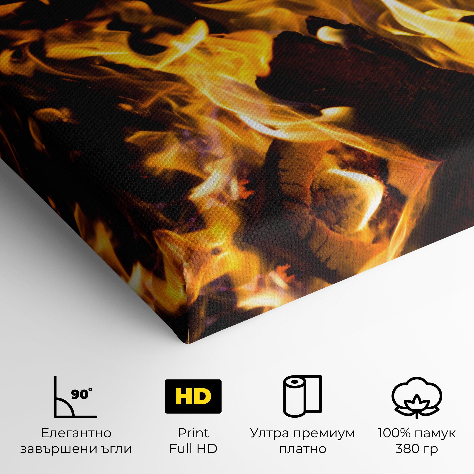 Картина на платно Fire Dance mockup 4