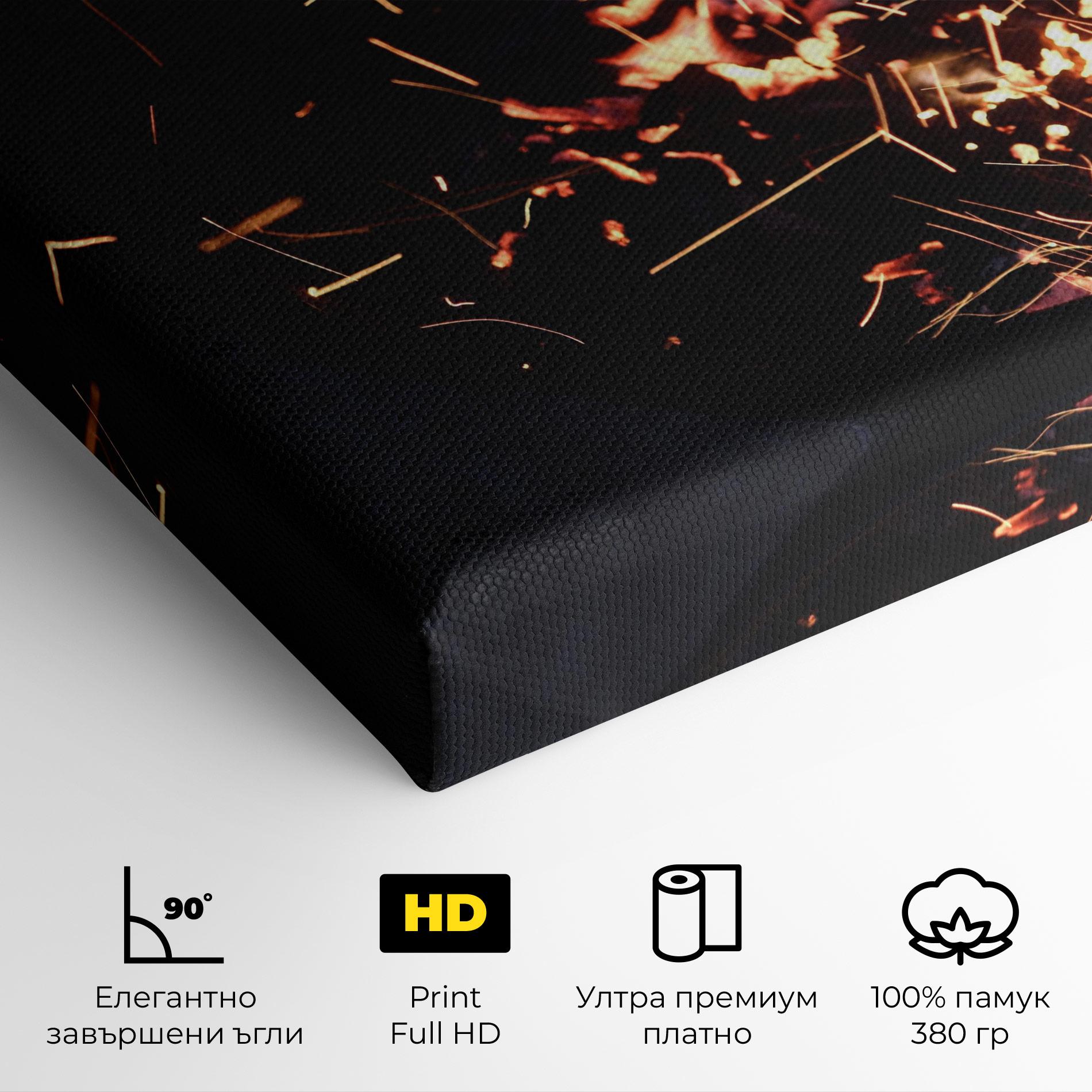 Картина на платно Fire Little Lights mockup 4