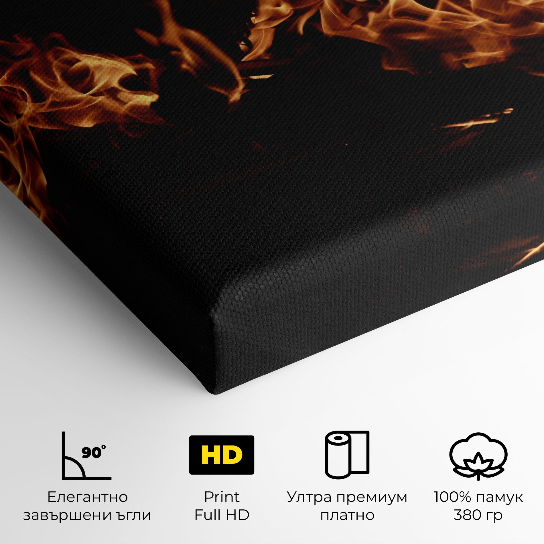 Fire On Black mockup 4
