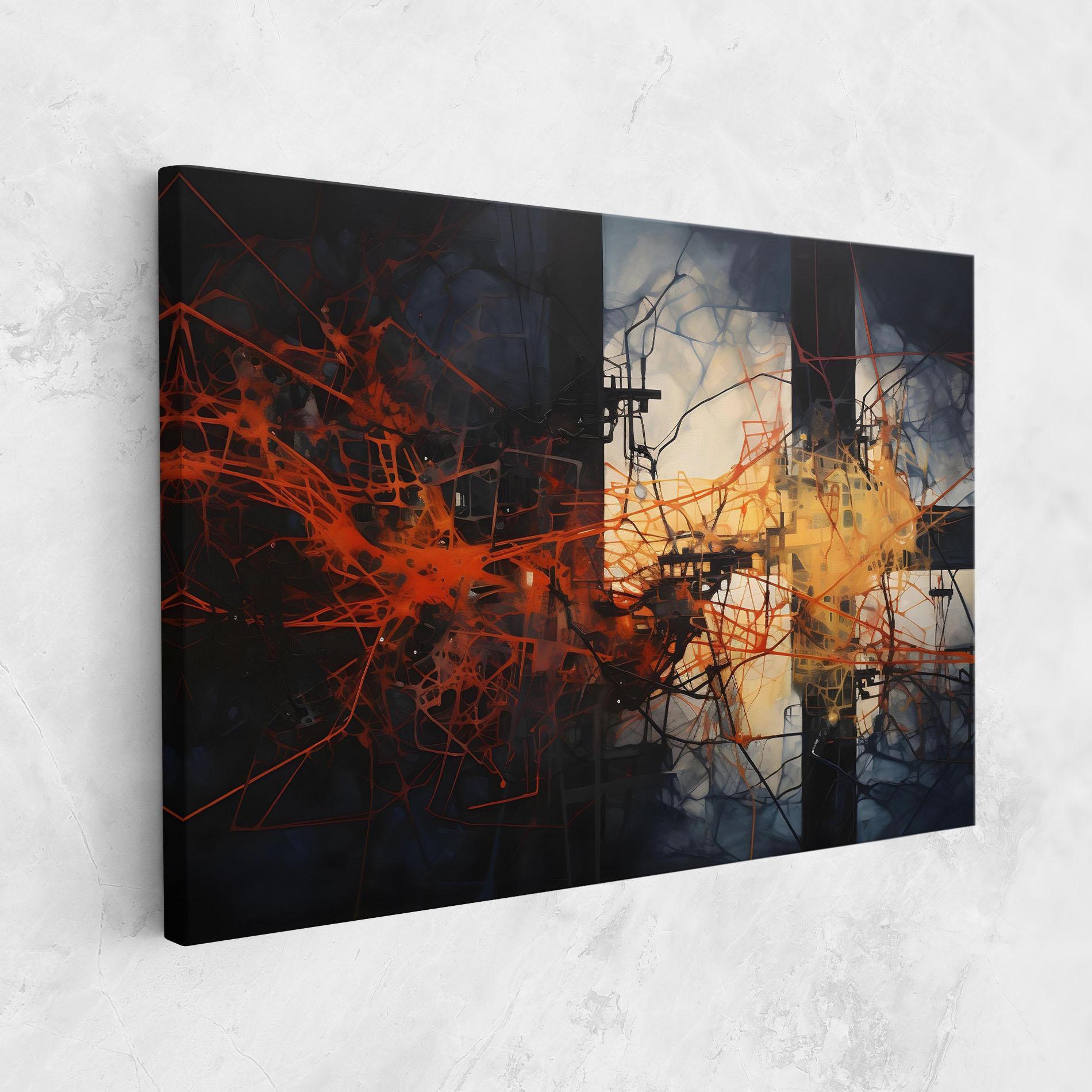 Картина на платно Abstract Fire Style mockup 1
