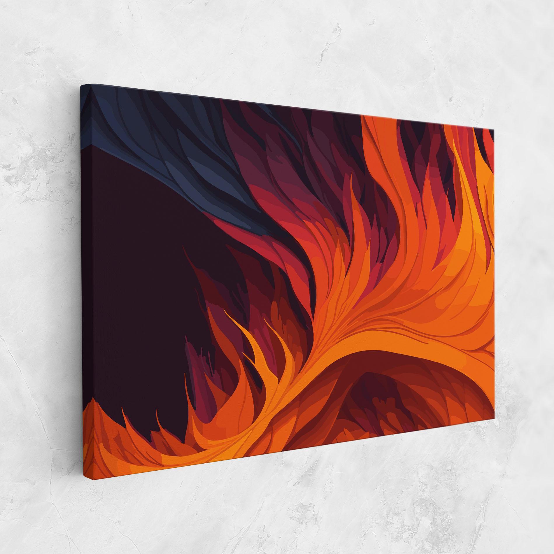 Картина на платно Artistic Fire mockup 1