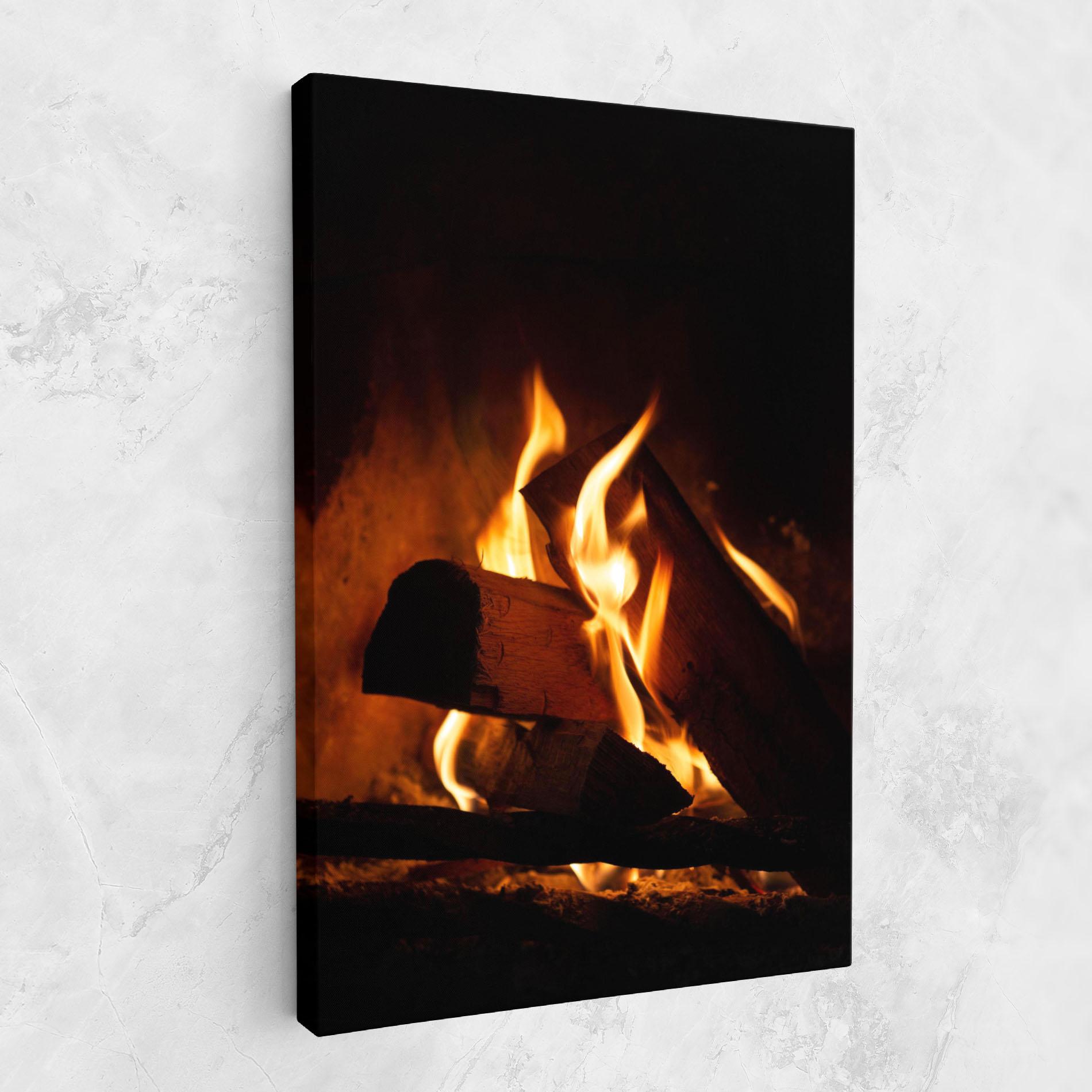 Картина на платно Fire Wood View mockup 1