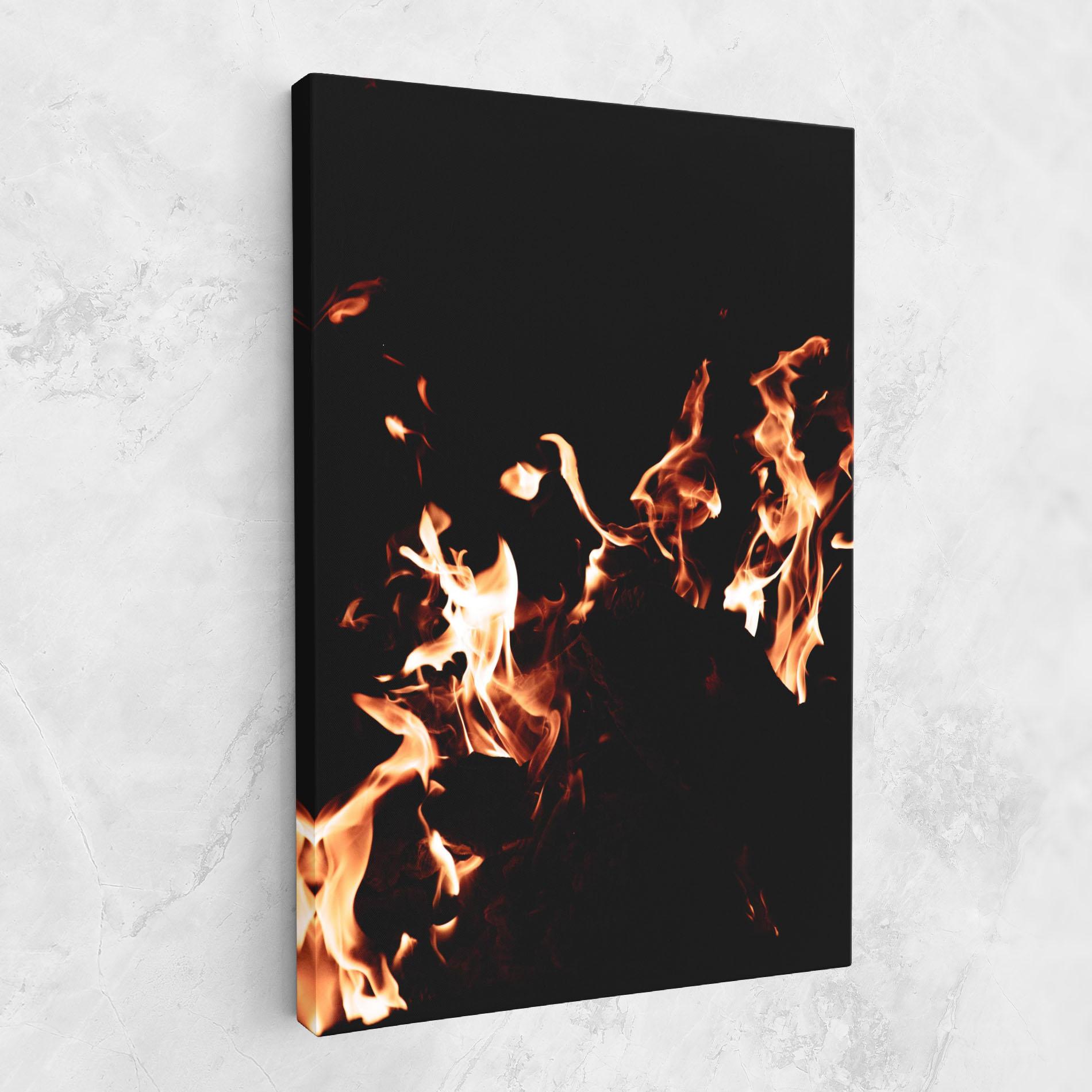 Картина на платно Red Grey Fire mockup 1