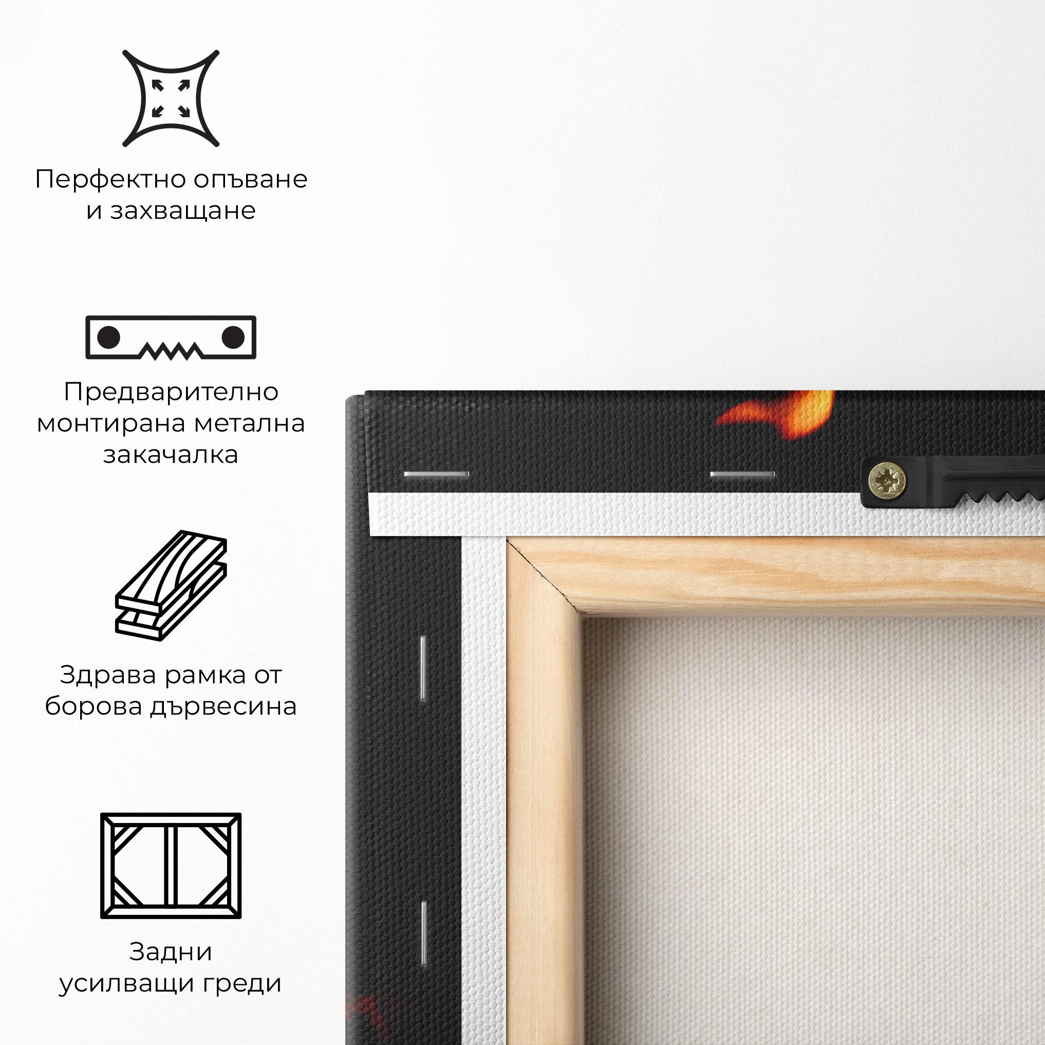 Картина на платно Calm Fire mockup 5