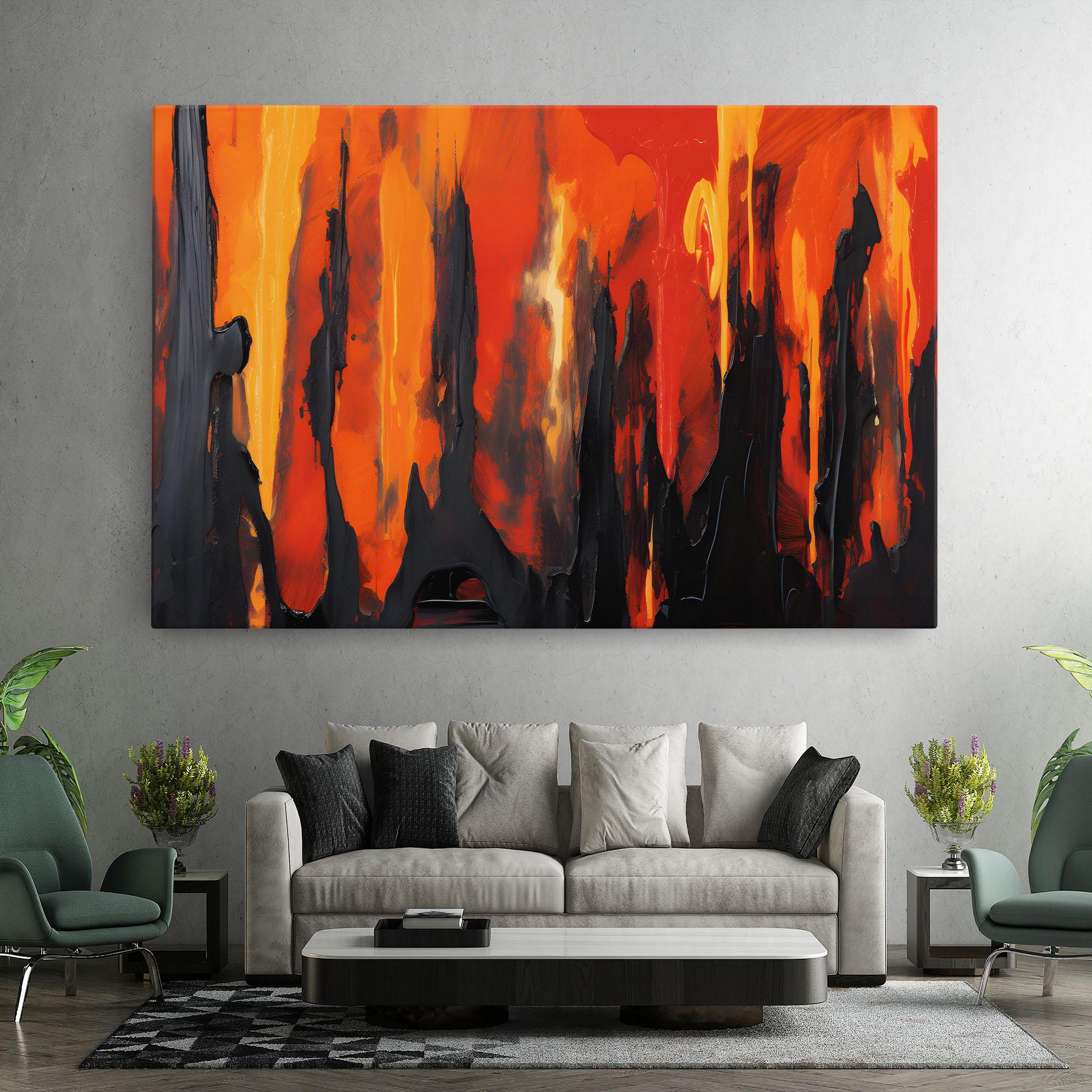 Картина на платно Abstract Fire Art mockup 7