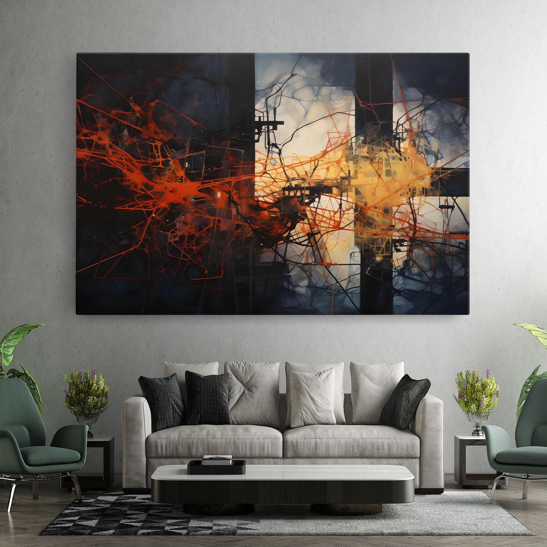 Картина на платно Abstract Fire Style mockup 7