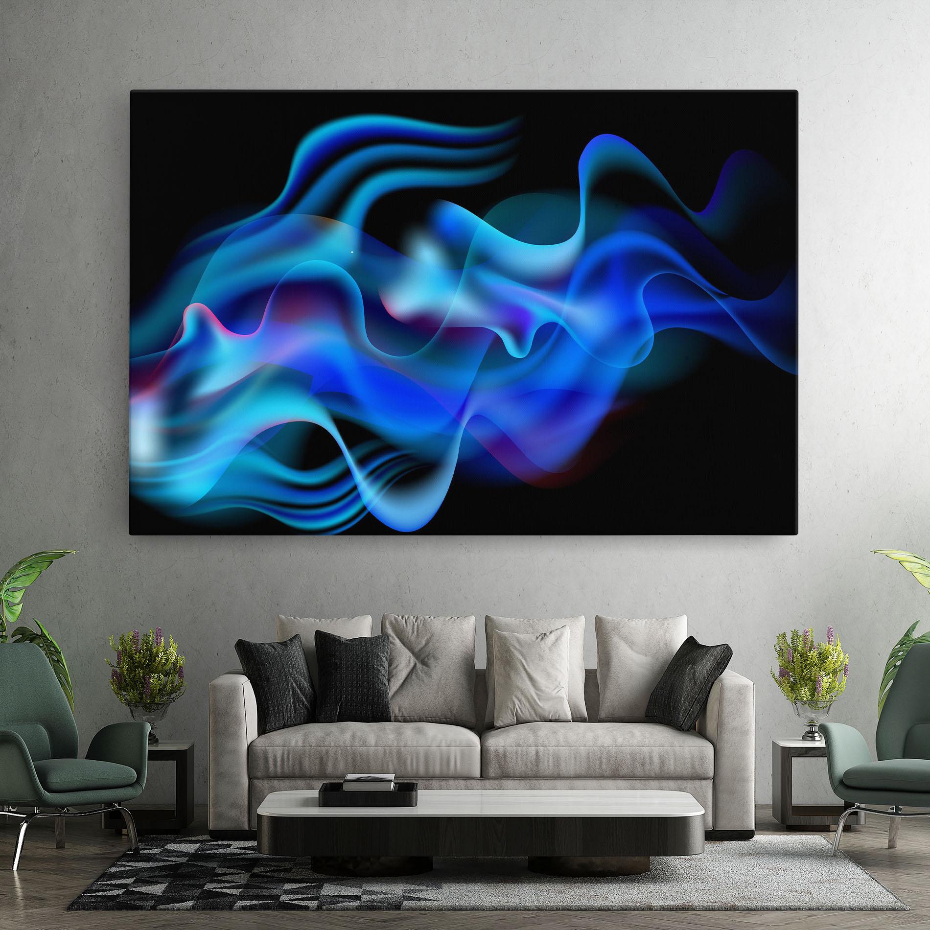 Картина на платно Blue Fire mockup 7