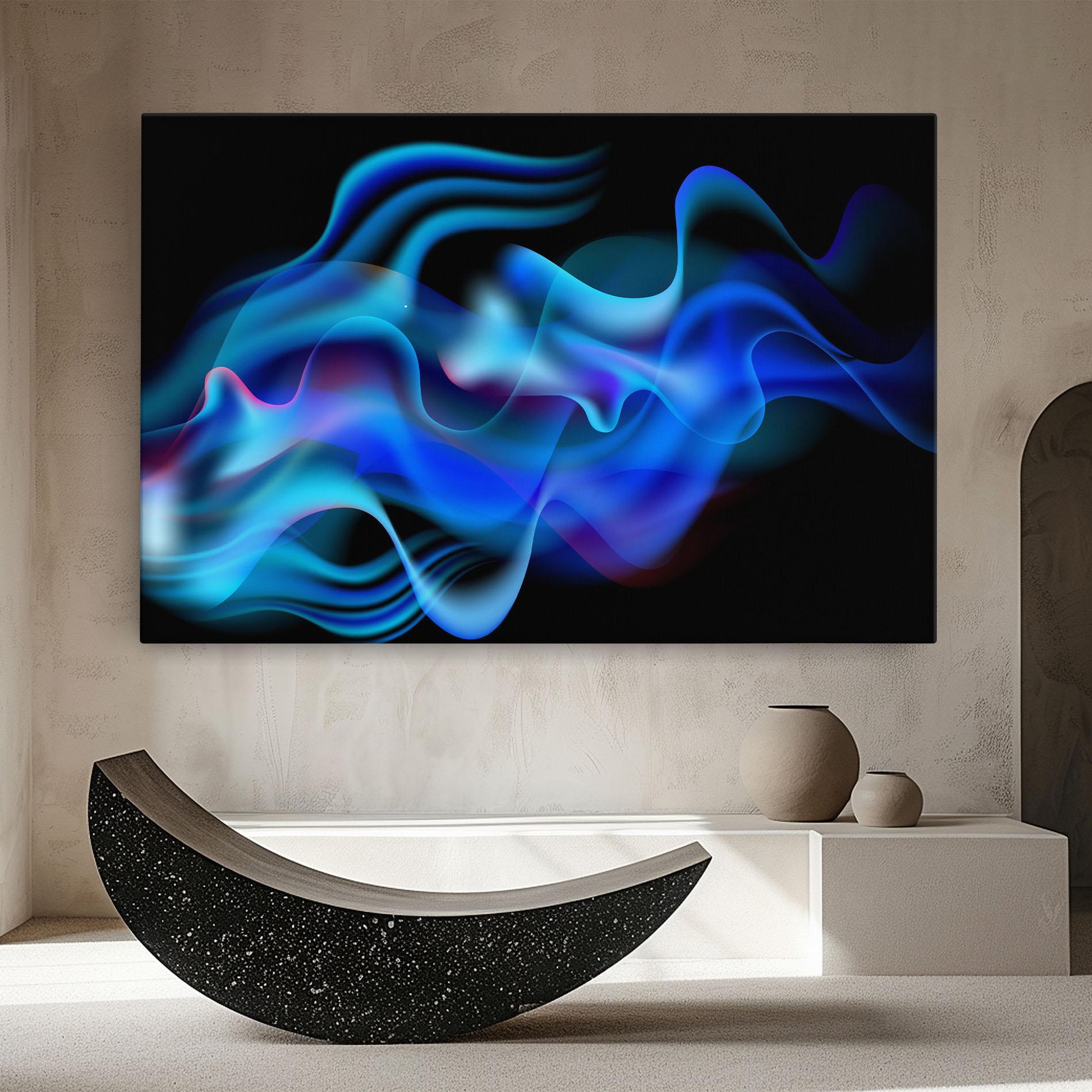 Картина на платно Blue Fire mockup 8