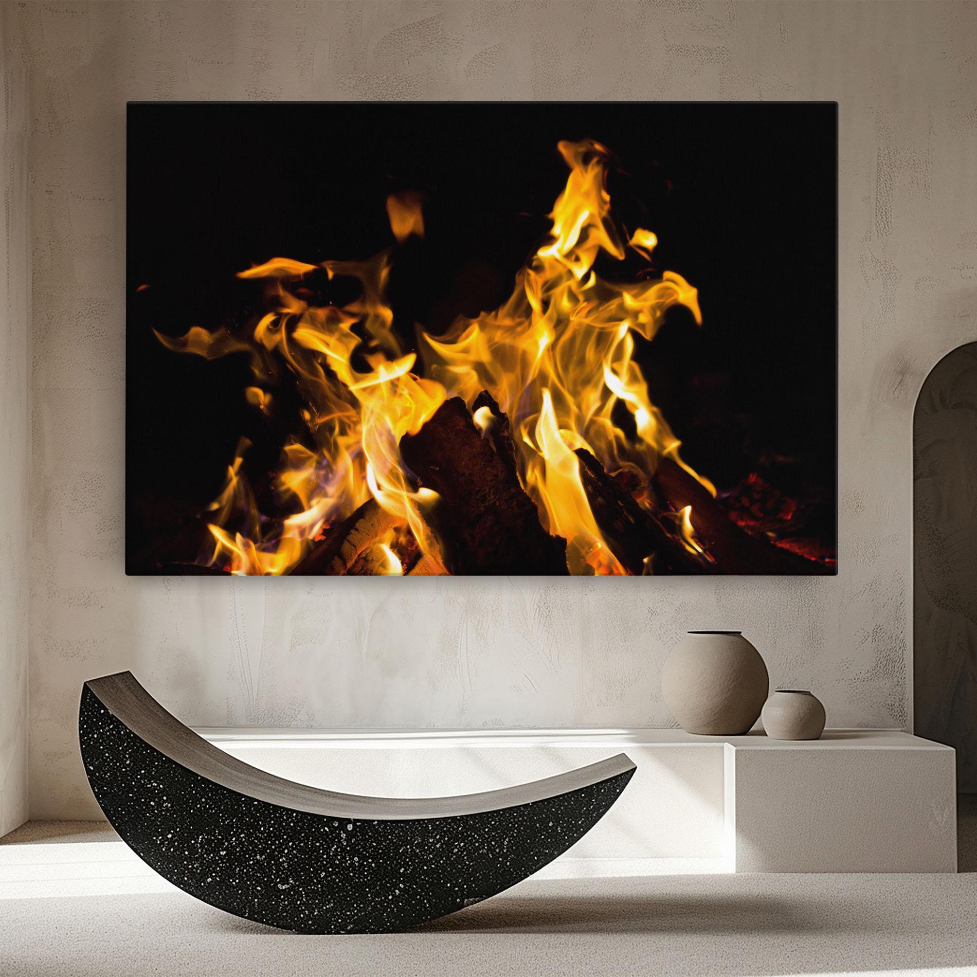 Картина на платно Fire Dance mockup 8