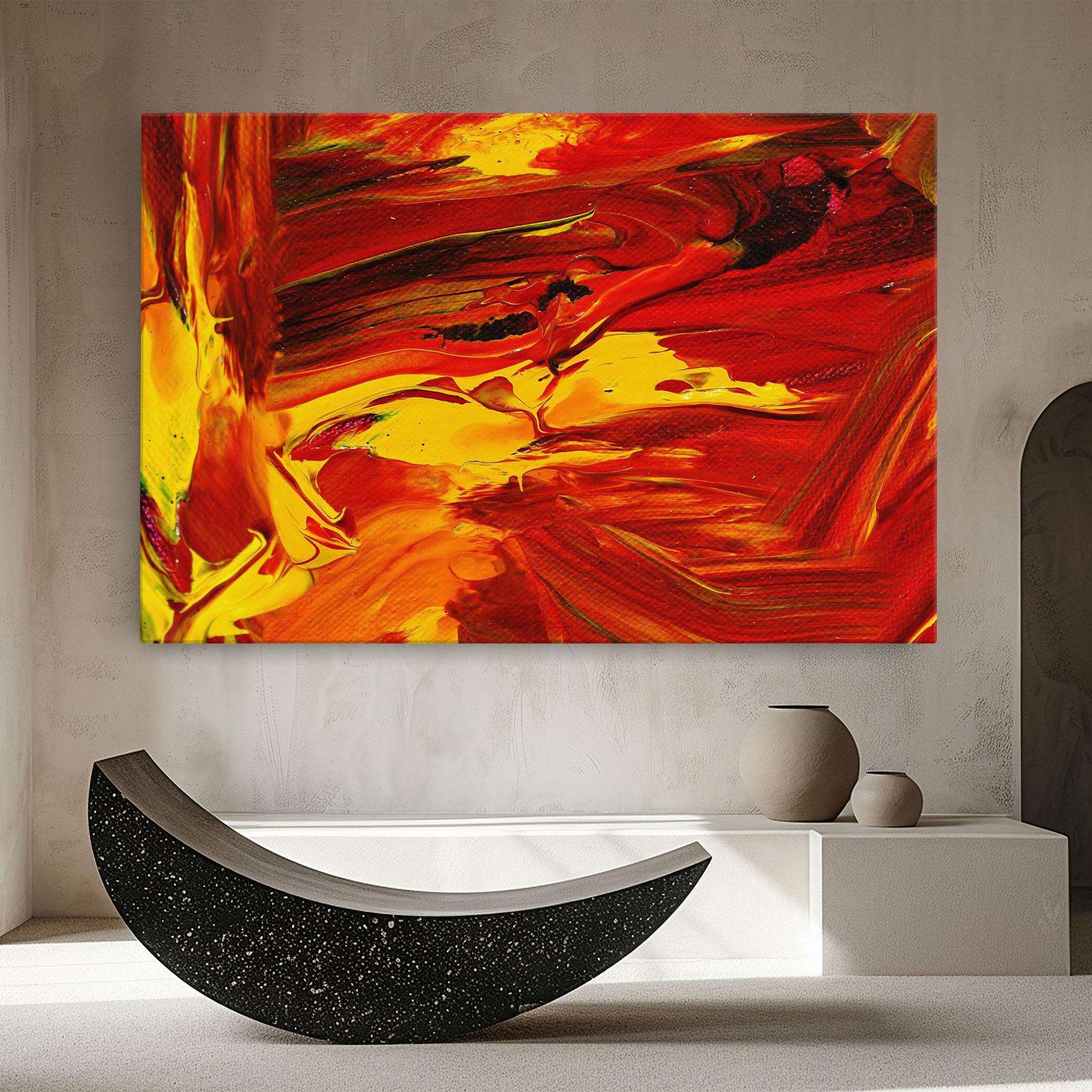 Картина на платно Fire Painting mockup 8