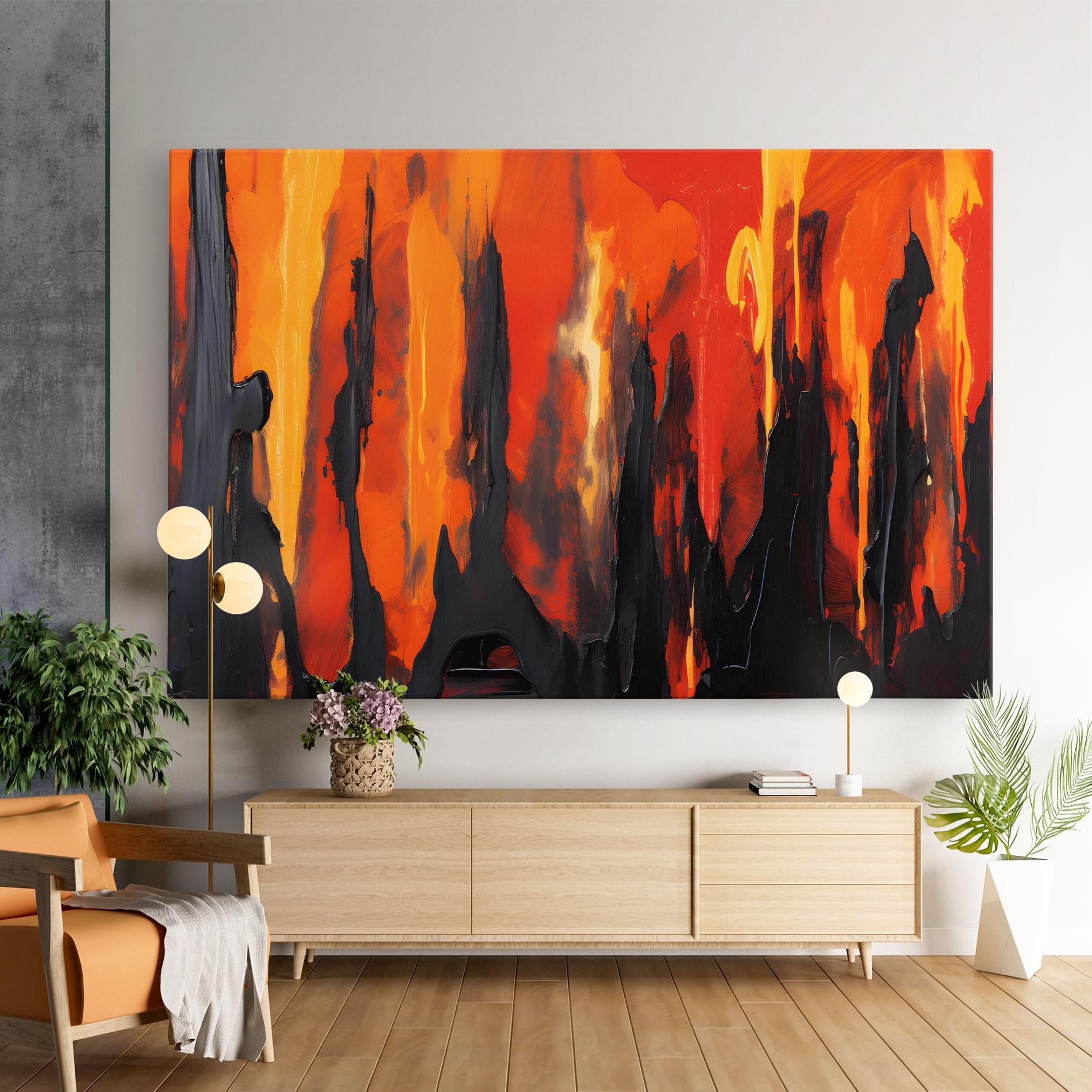 Картина на платно Abstract Fire Art mockup 9