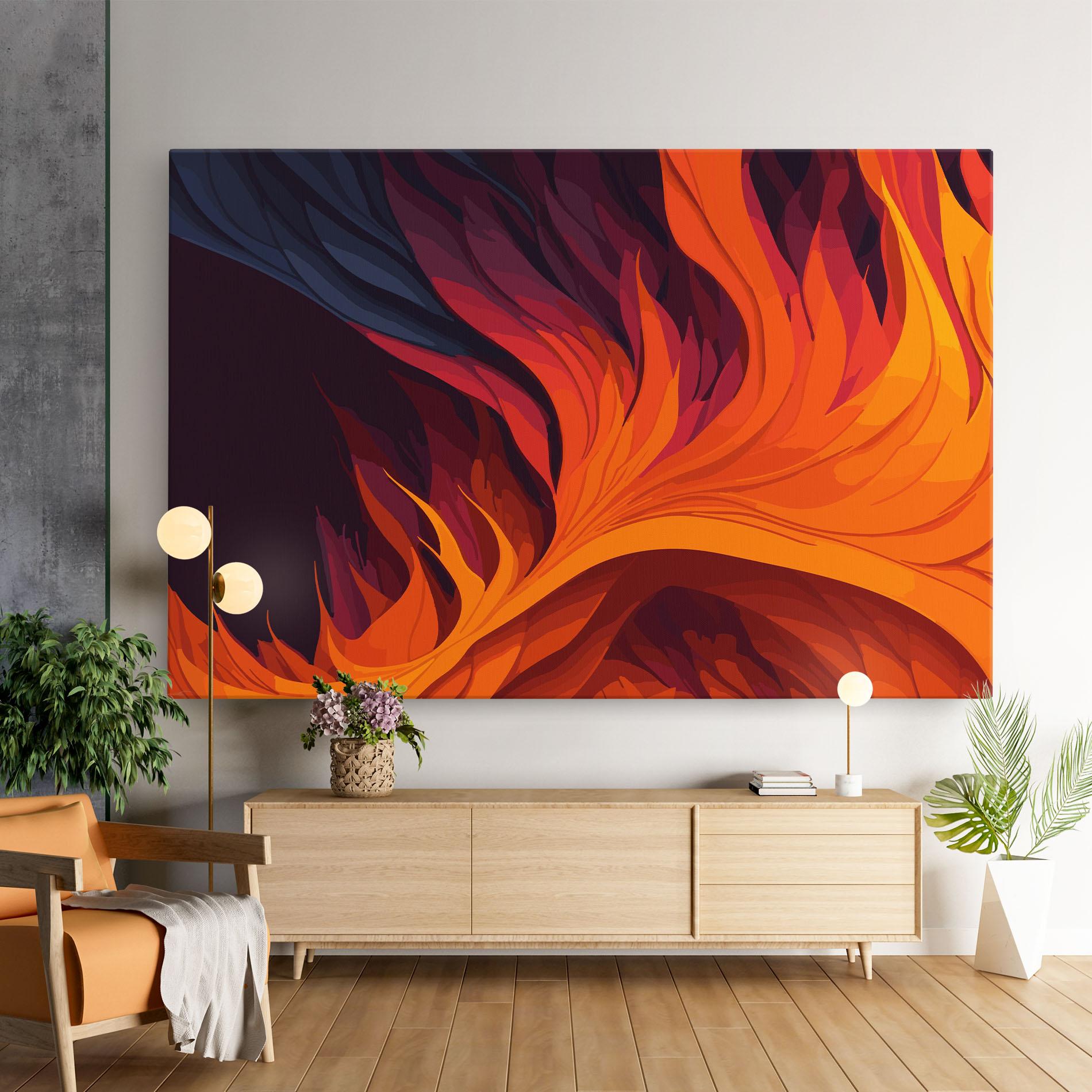 Картина на платно Artistic Fire mockup 9
