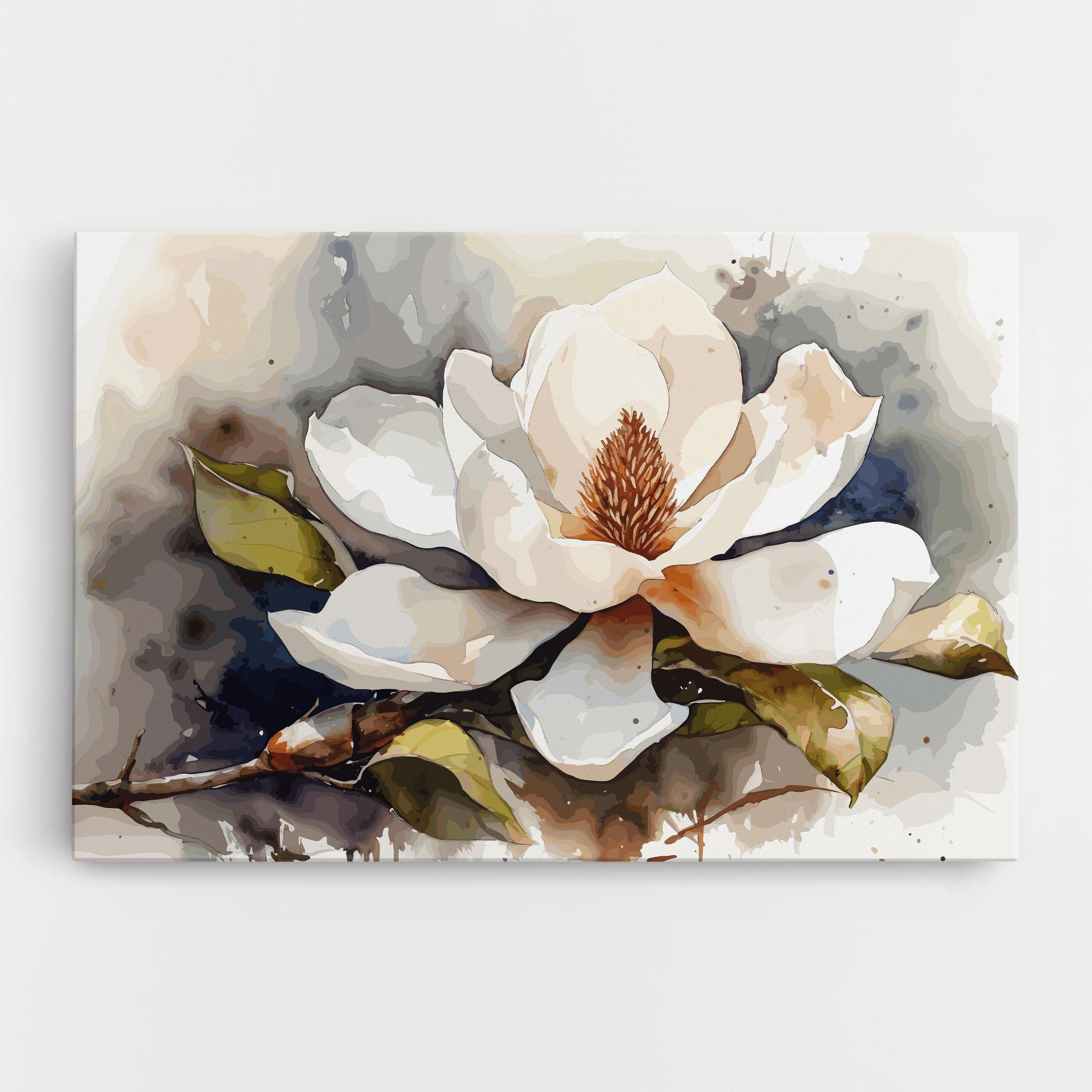 Картина на платно Cream Nature Flower mockup 0