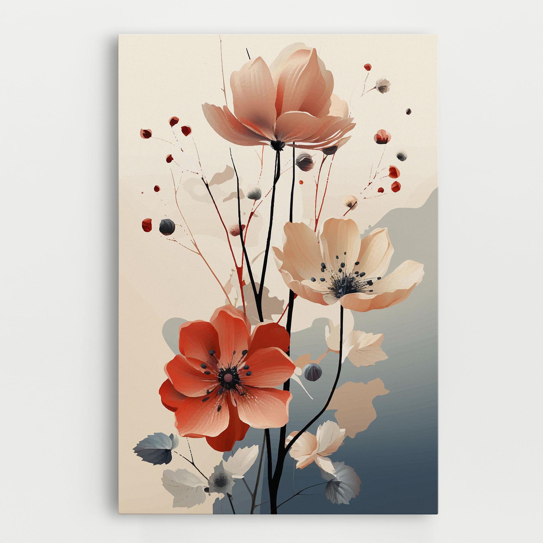Картина на платно Cream Flower Nature mockup 0