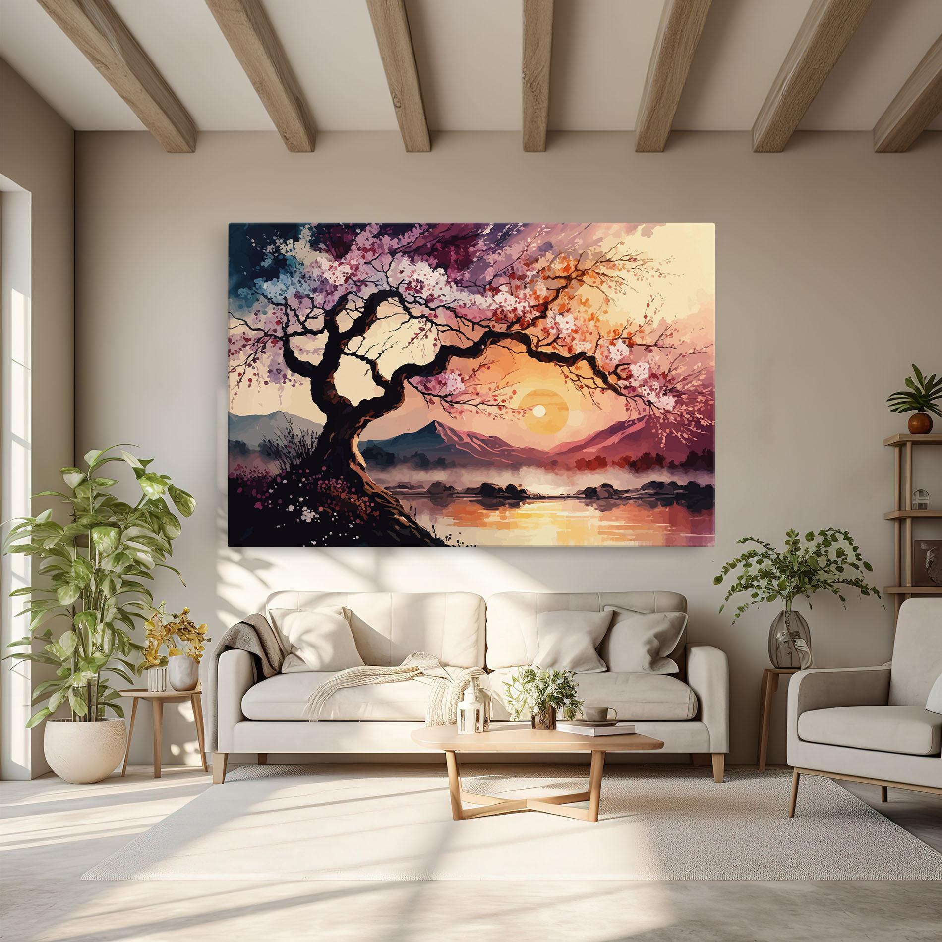 Картина на платно Pink Tree Nature mockup 6