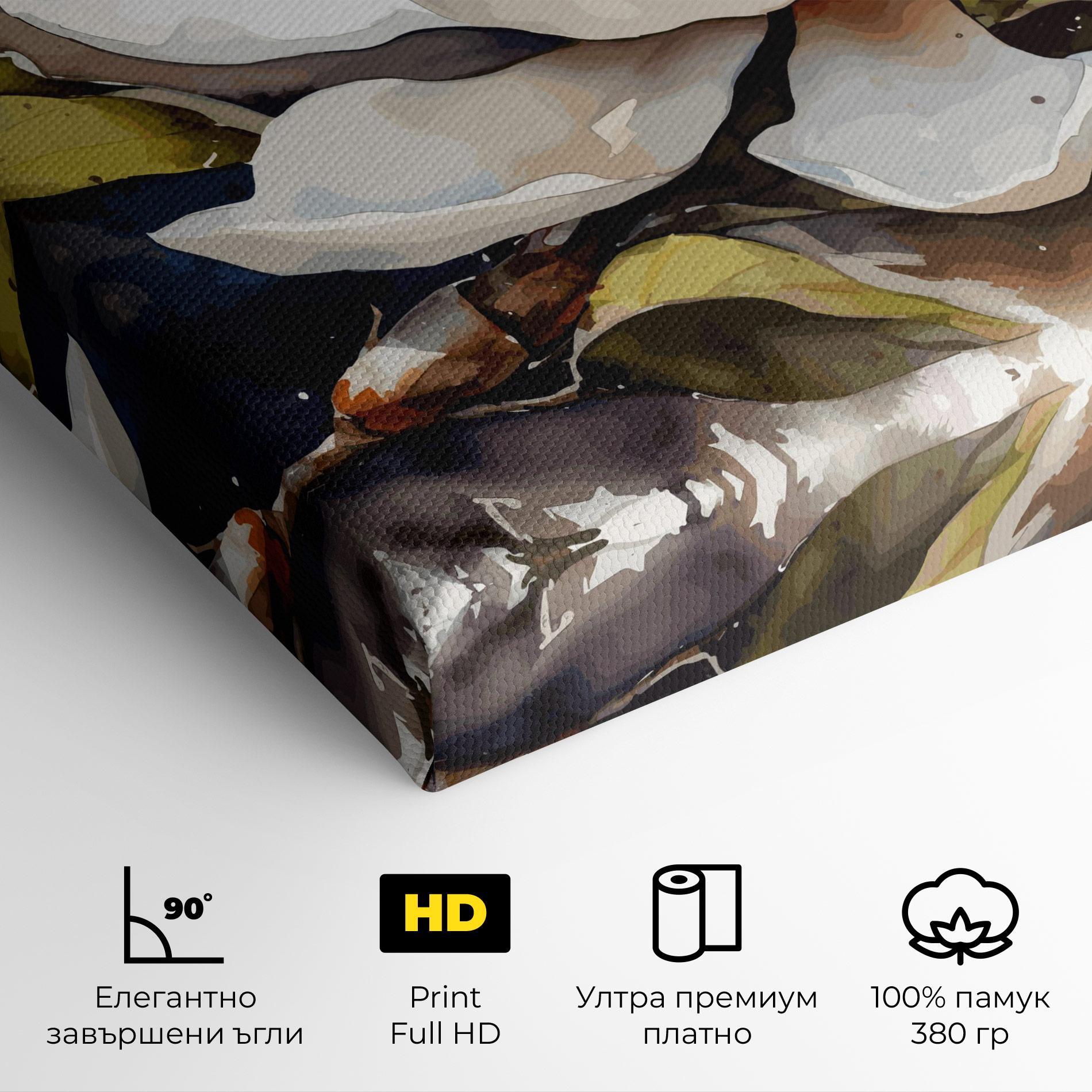 Картина на платно Cream Nature Flower mockup 4