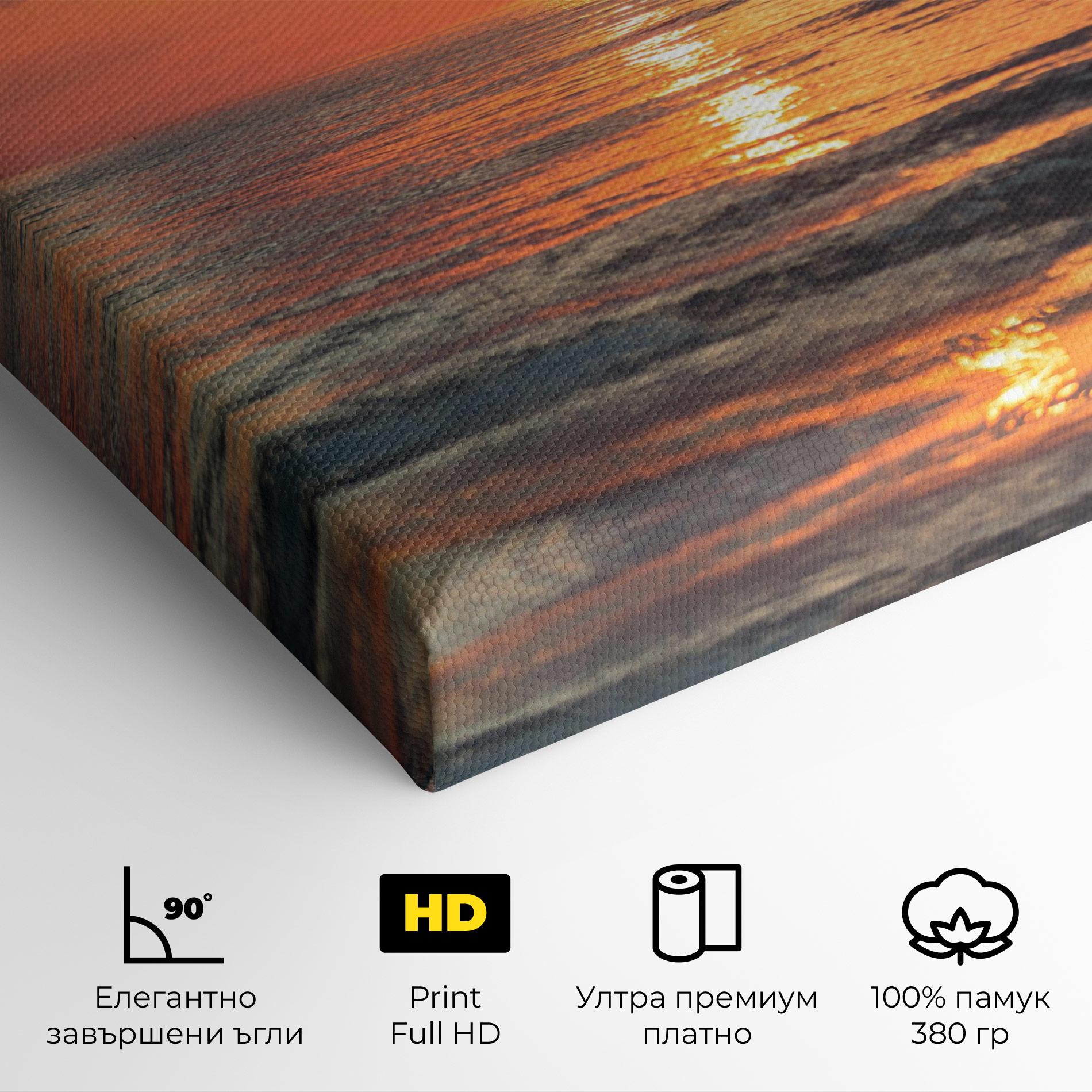 Картина на платно Orange Sunrise Cloud mockup 4