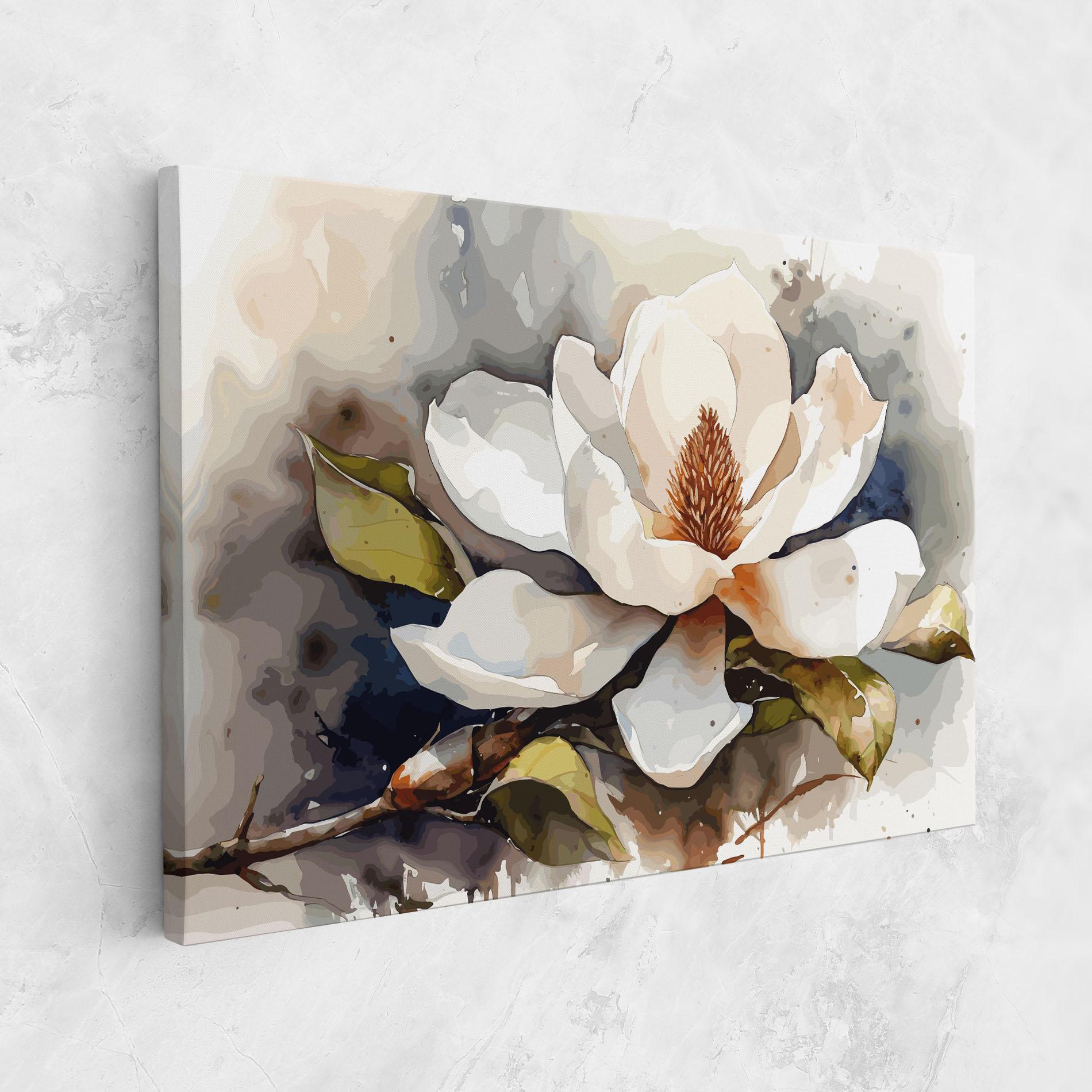 Картина на платно Cream Nature Flower mockup 1