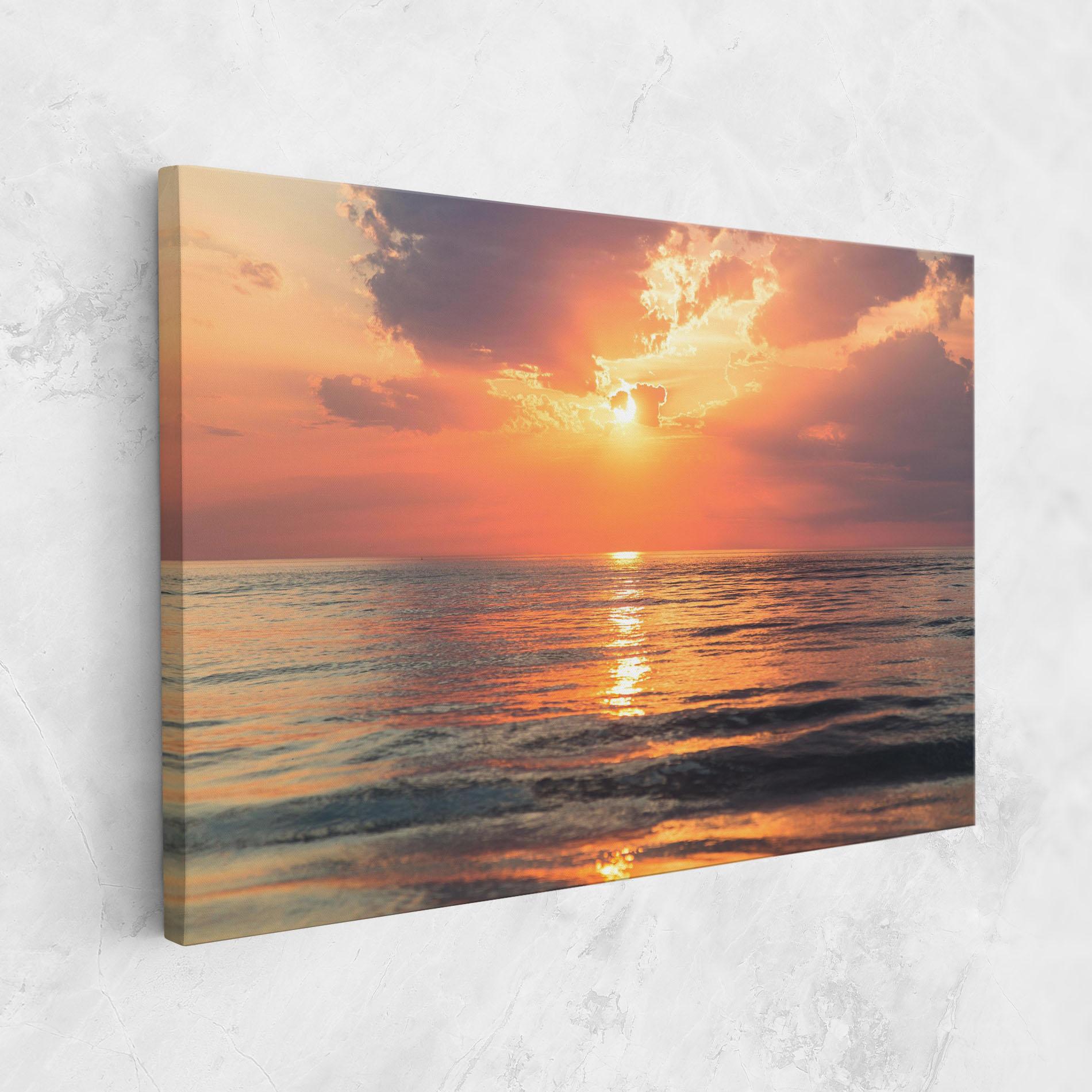 Картина на платно Orange Sunrise Cloud mockup 1