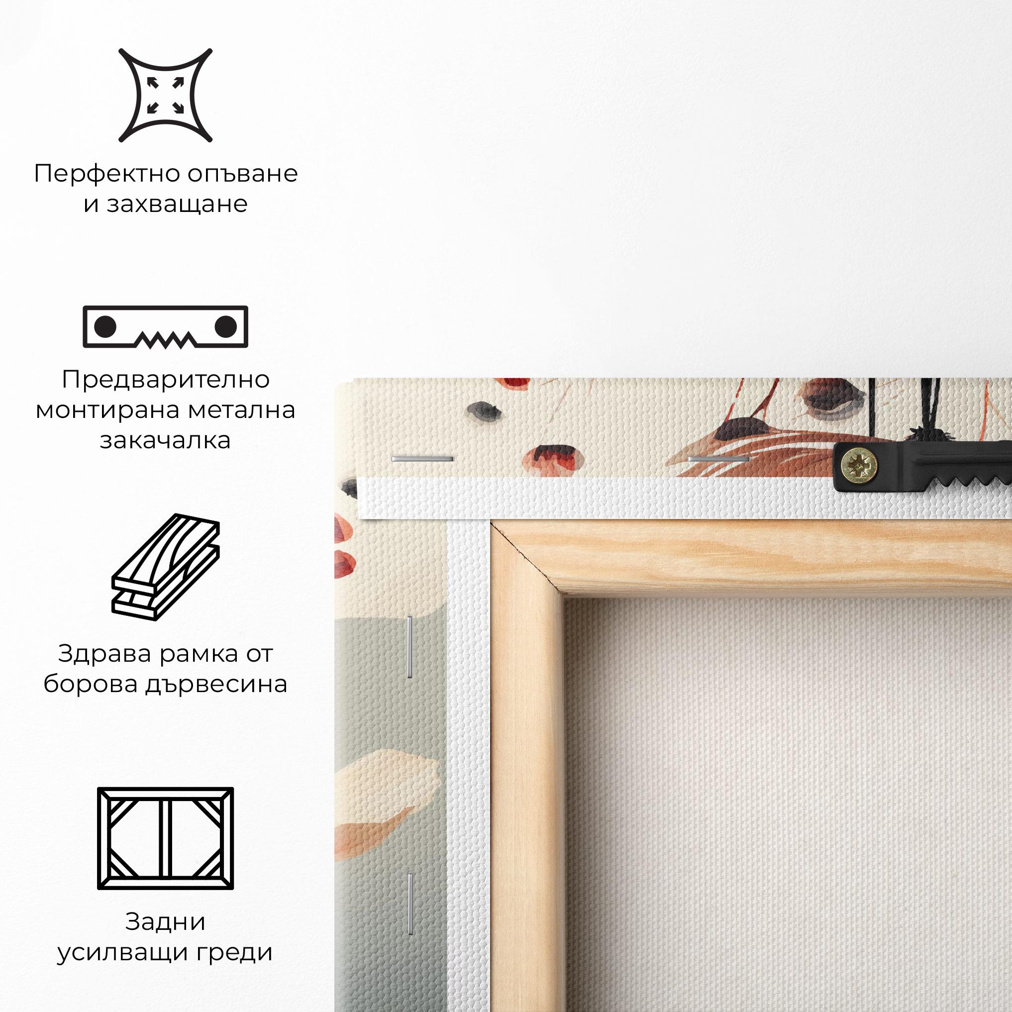 Картина на платно Cream Flower Nature mockup 5