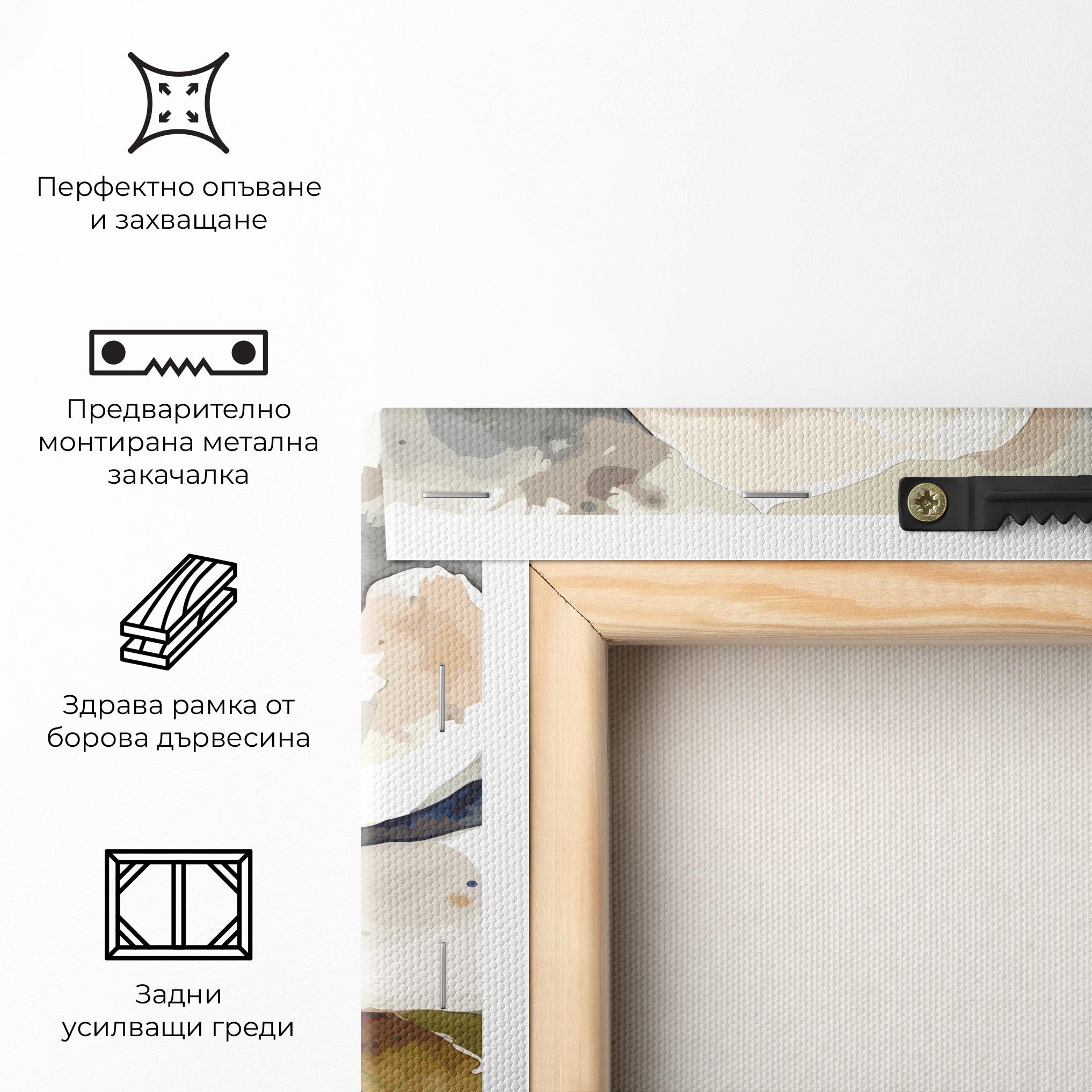 Картина на платно Cream Nature Flower mockup 5