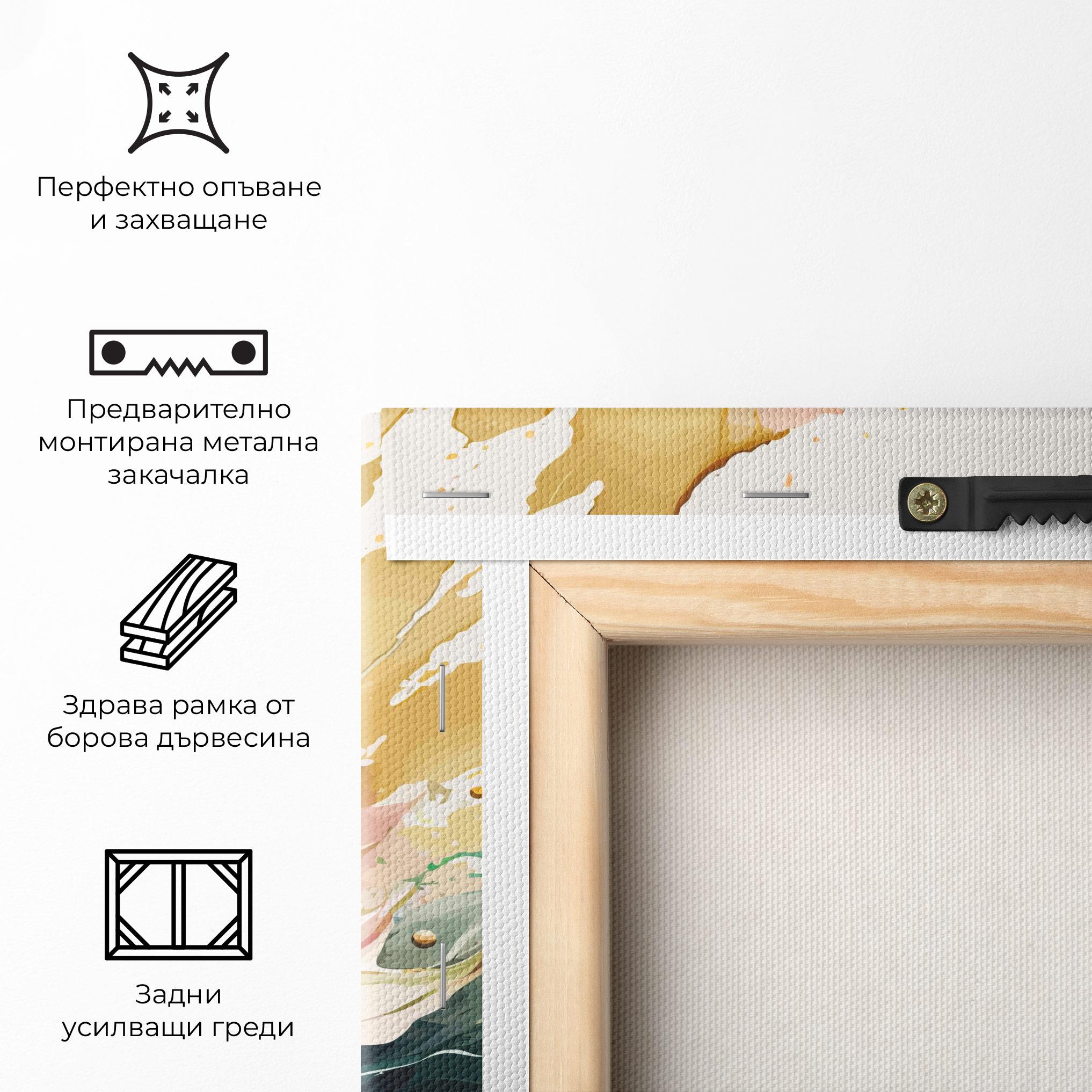 Картина на платно Cream Pink Nature mockup 5