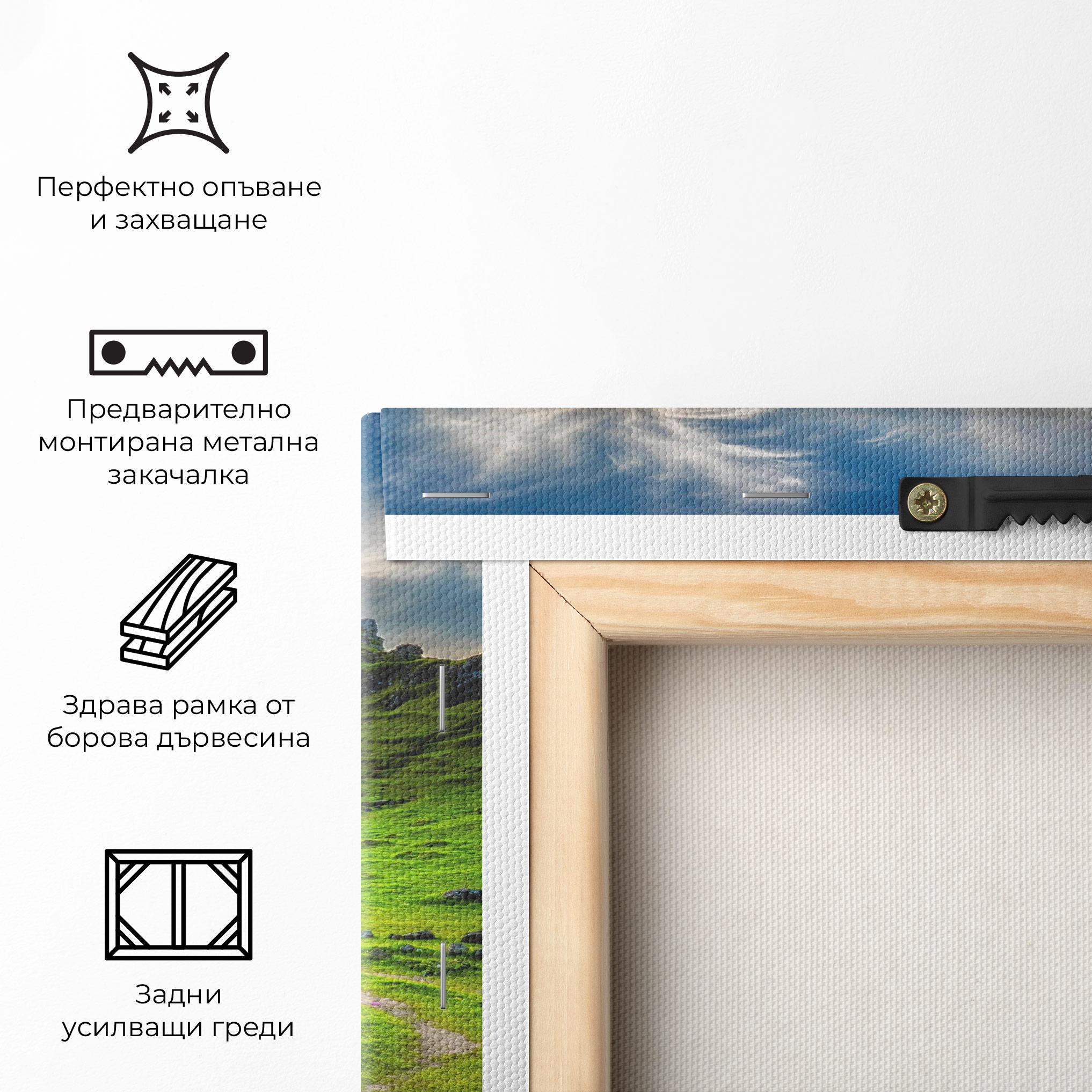 Картина на платно Green Circle Nature mockup 5