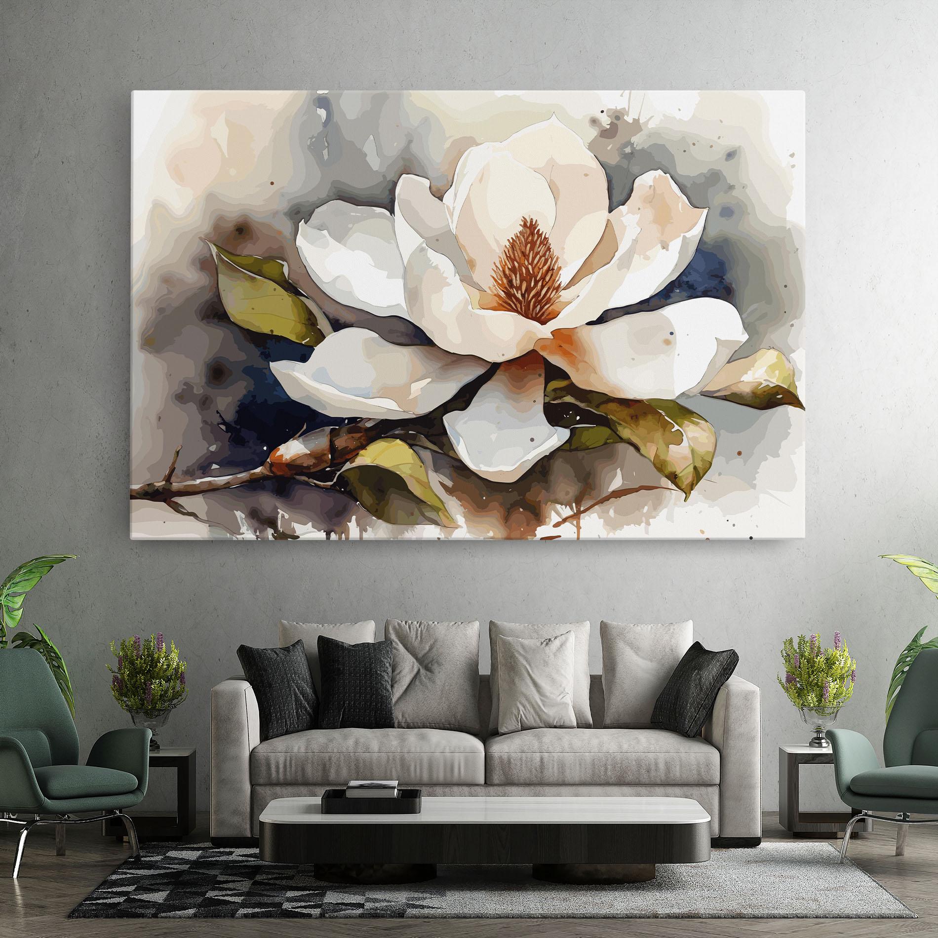 Картина на платно Cream Nature Flower mockup 7