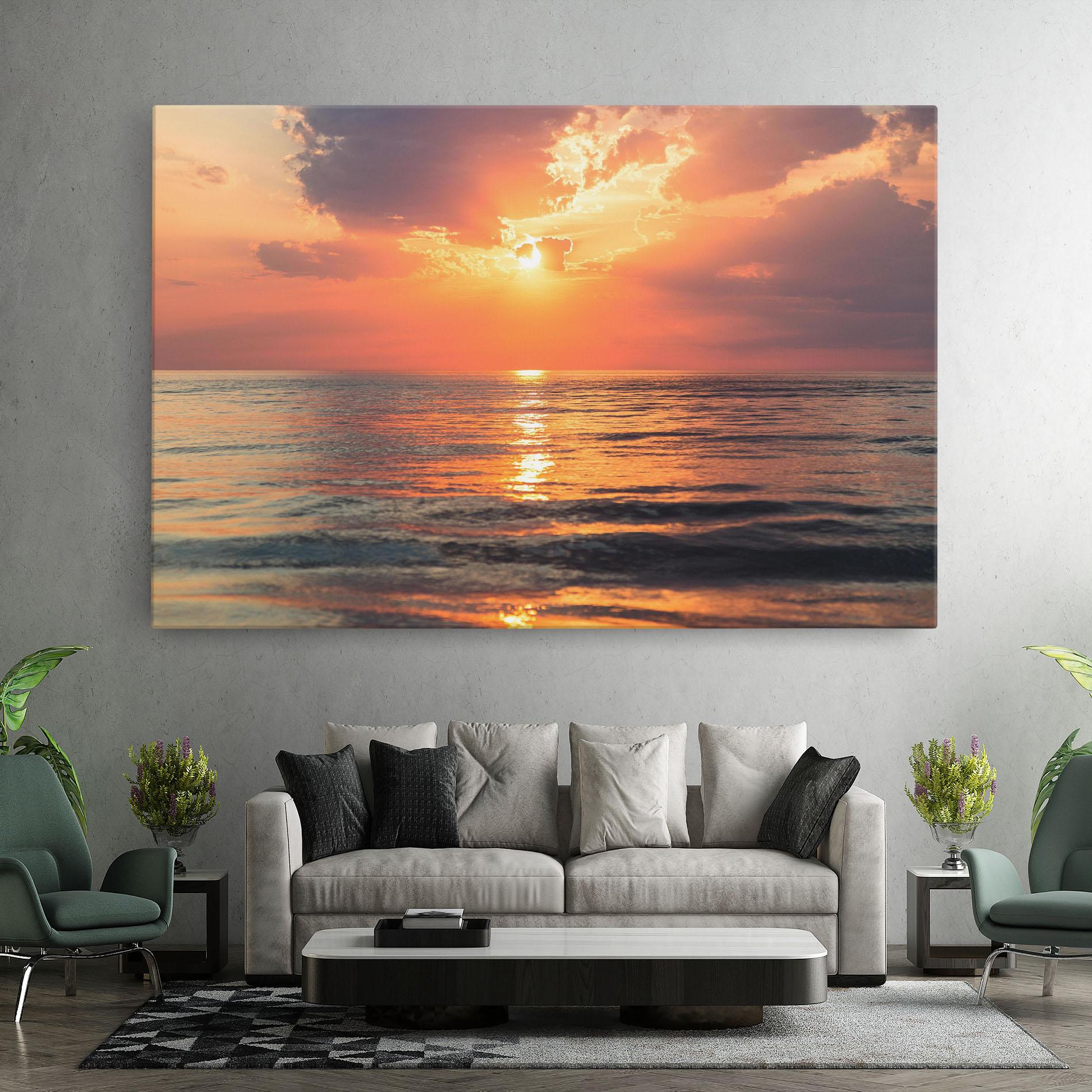 Картина на платно Orange Sunrise Cloud mockup 7