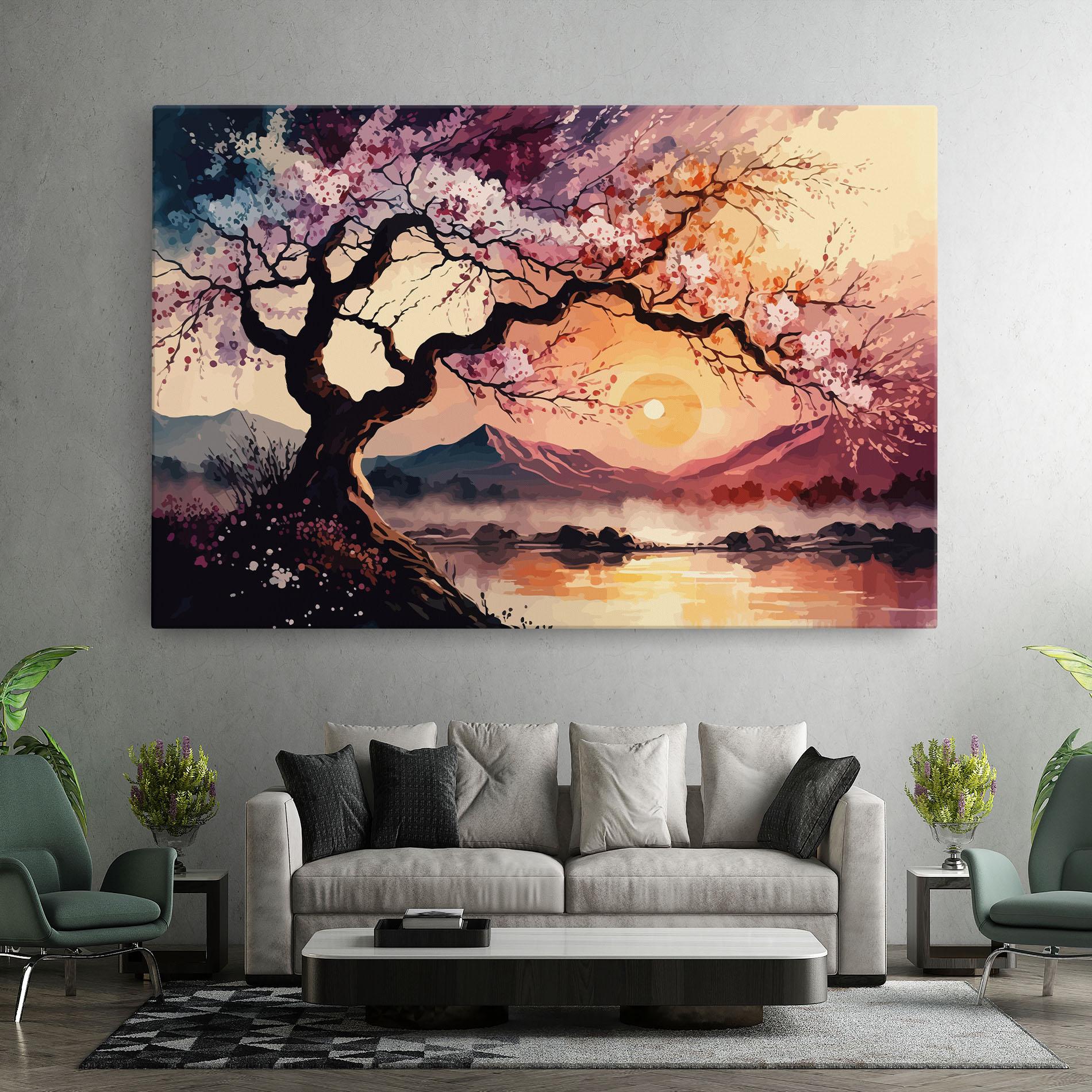 Картина на платно Pink Tree Nature mockup 7