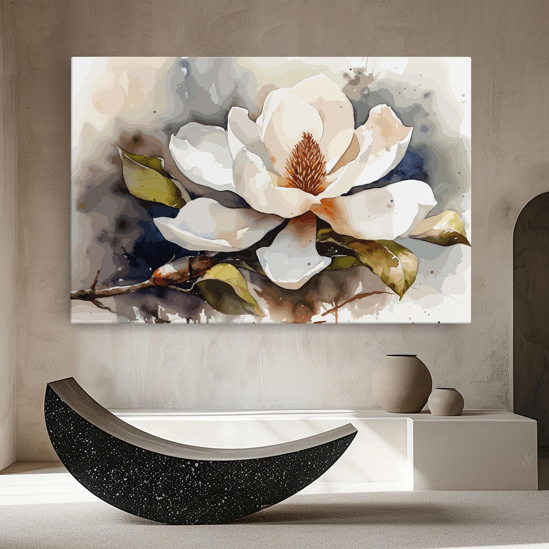 Картина на платно Cream Nature Flower mockup 8