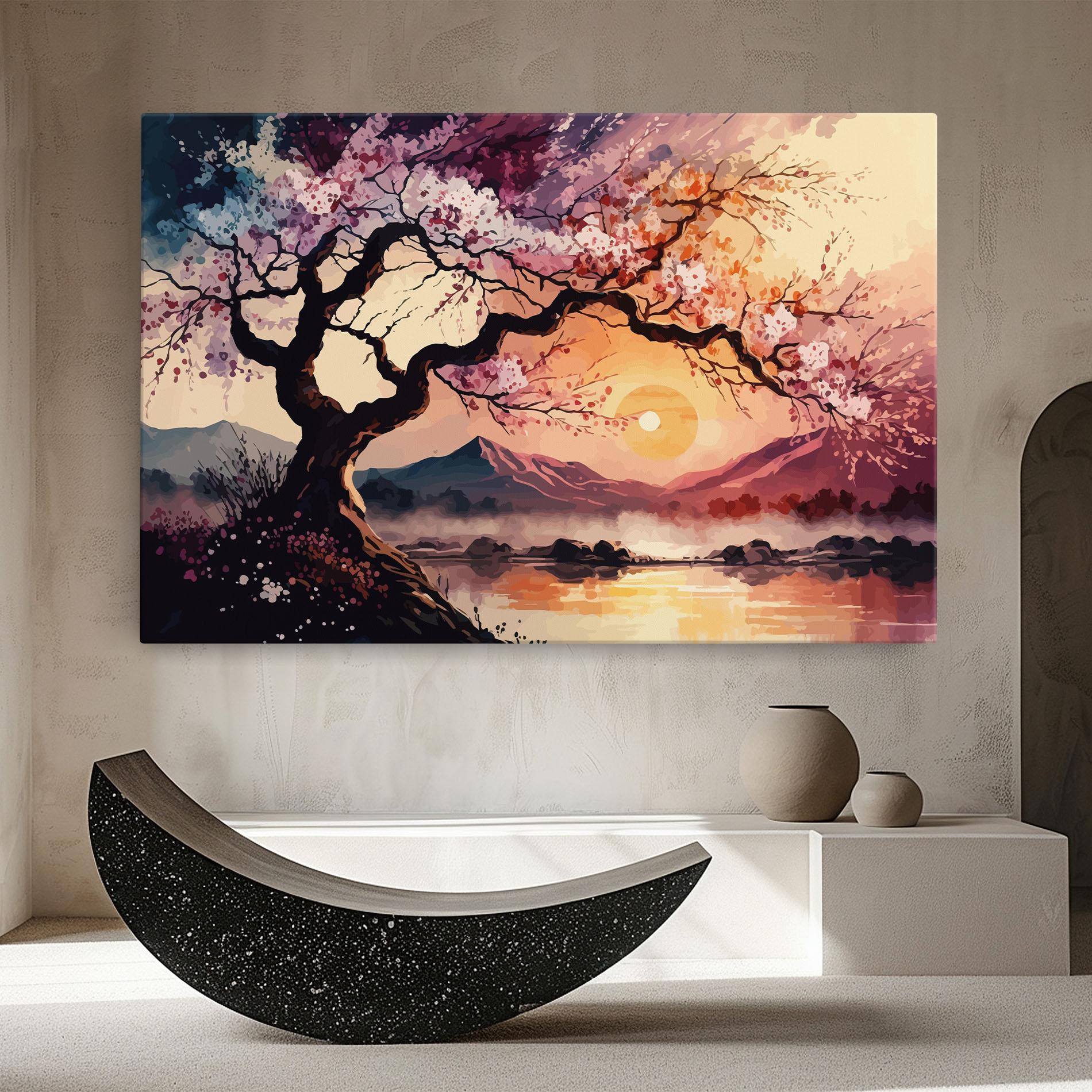 Картина на платно Pink Tree Nature mockup 8