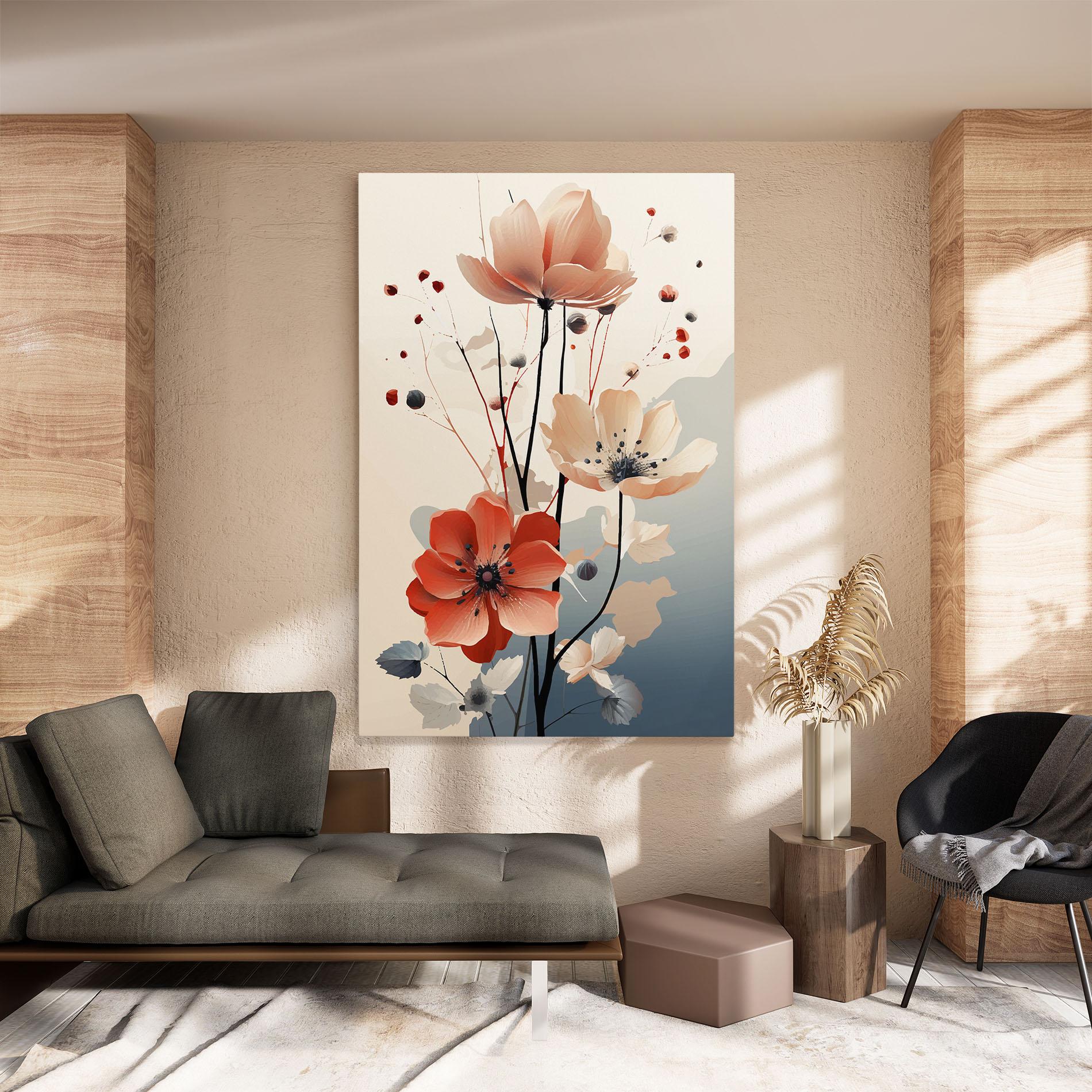 Картина на платно Cream Flower Nature mockup 8