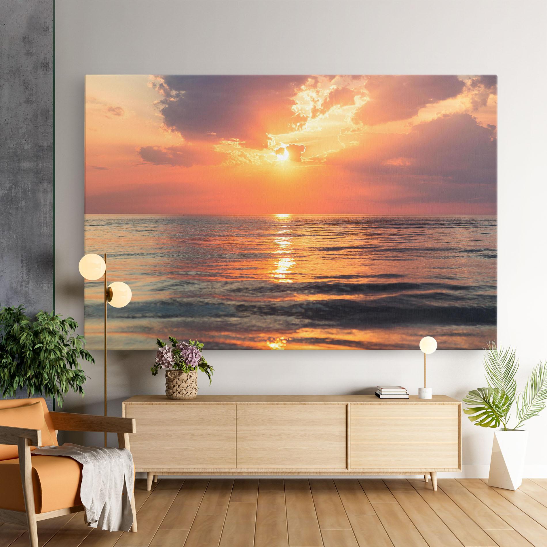 Картина на платно Orange Sunrise Cloud mockup 9