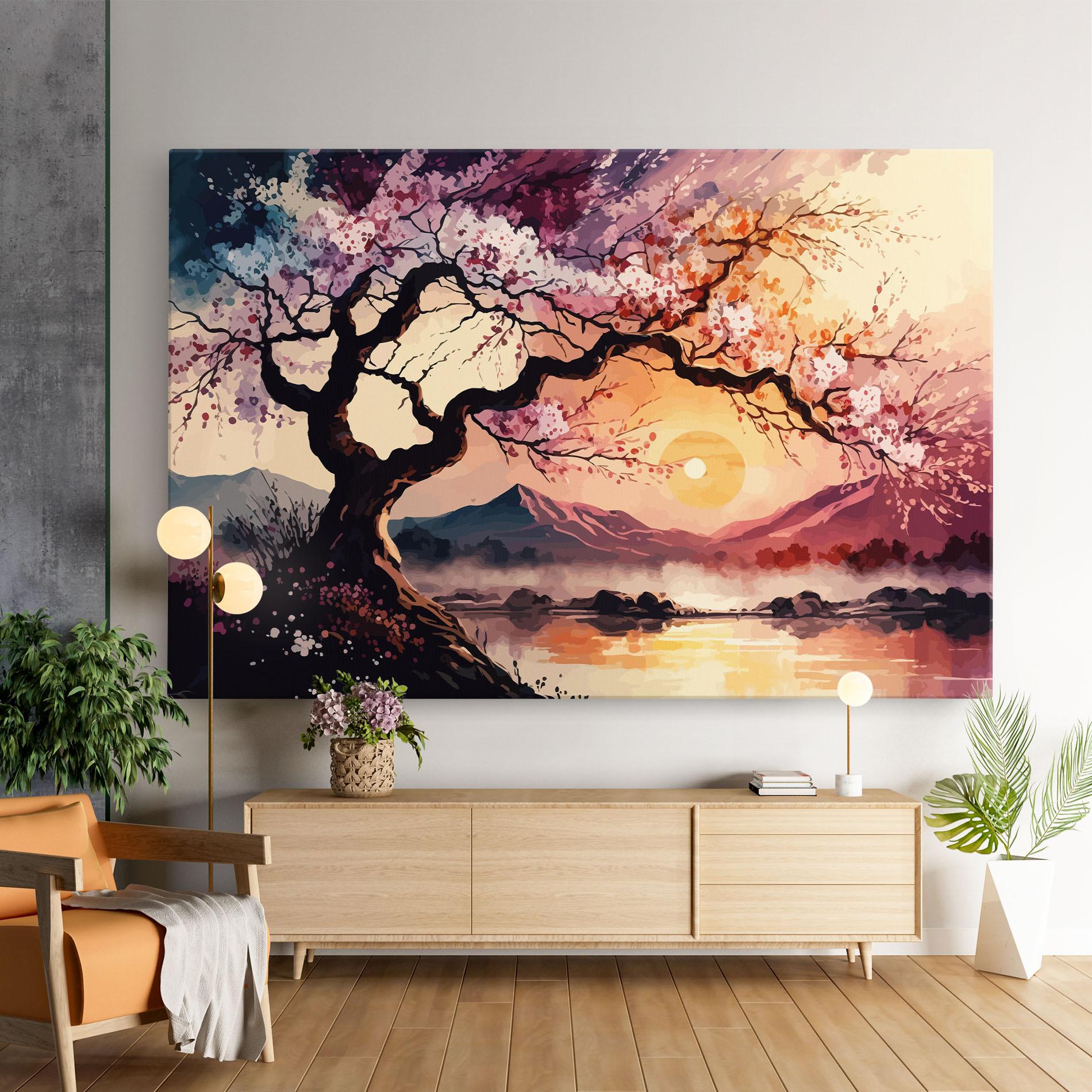 Картина на платно Pink Tree Nature mockup 9