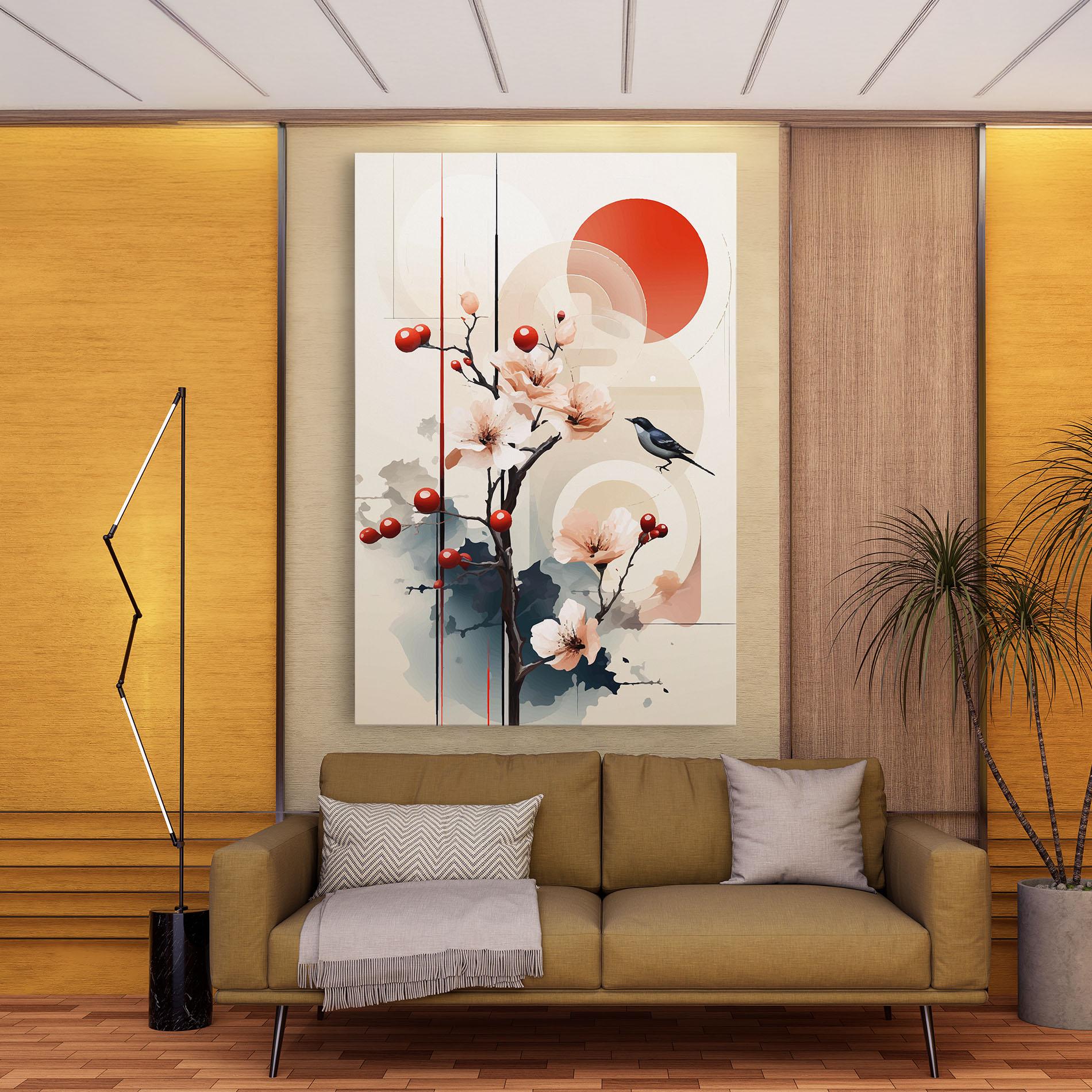 Картина на платно Cream Nature mockup 9